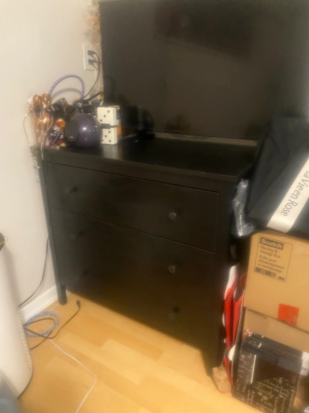 Black 3-Drawer Dresser - photo 3