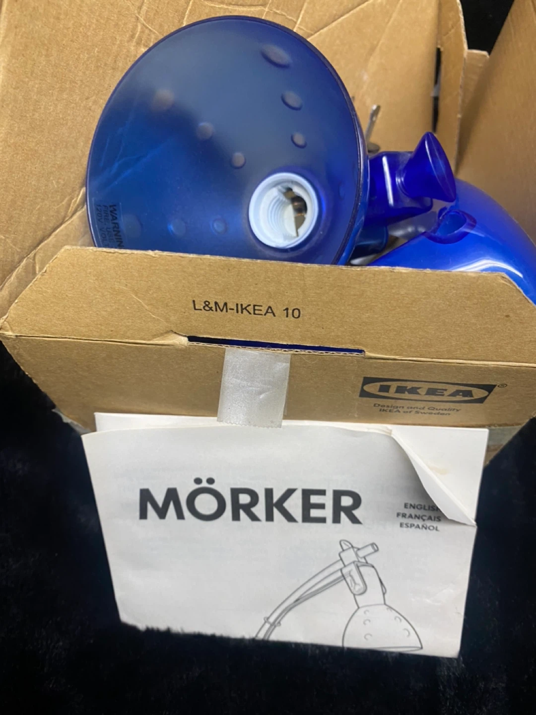 IKEA MÖRKER Blue Desk Lamp - photo 3