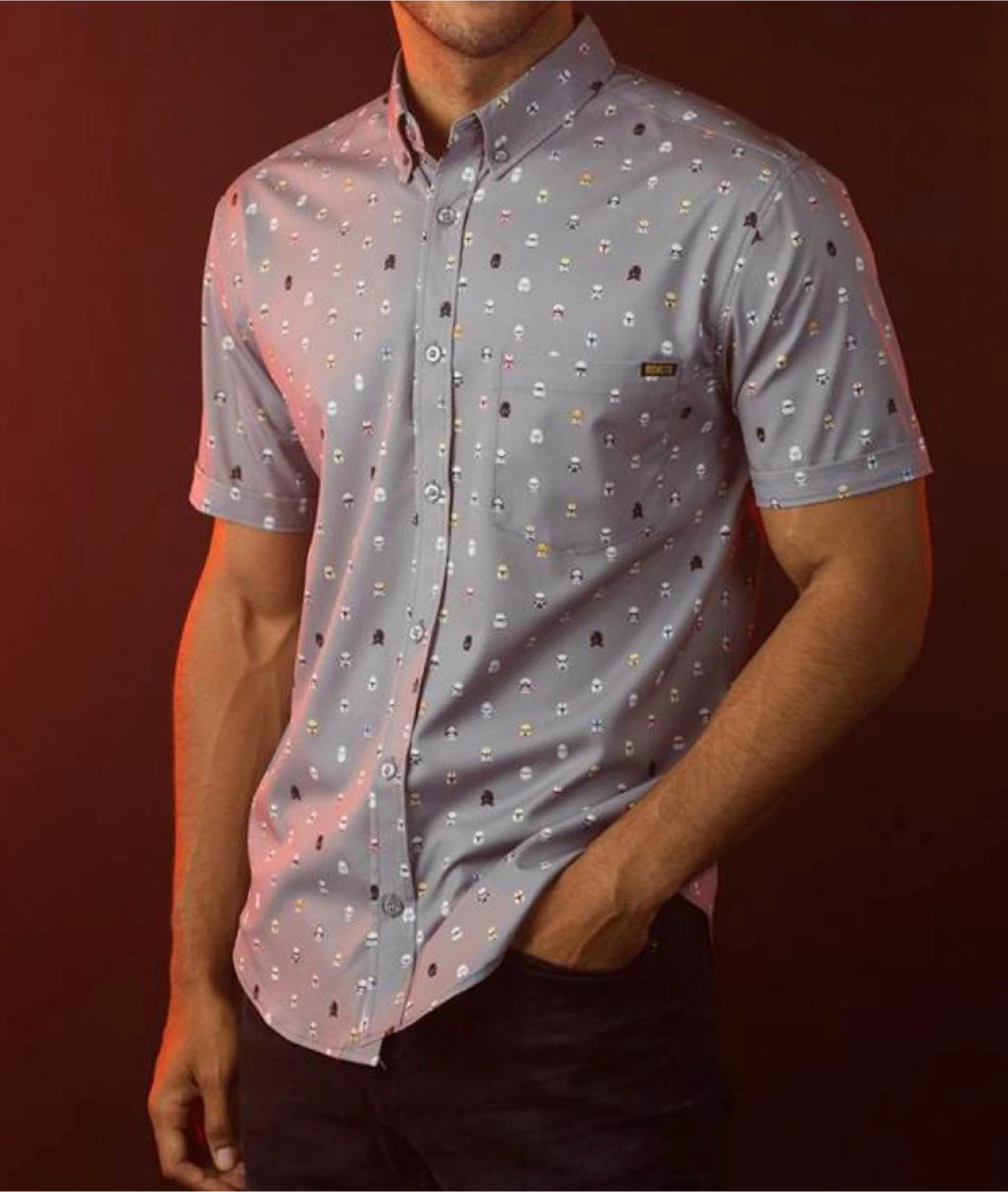 Men's Star Wars Short Sleeve Button-Up Shirt