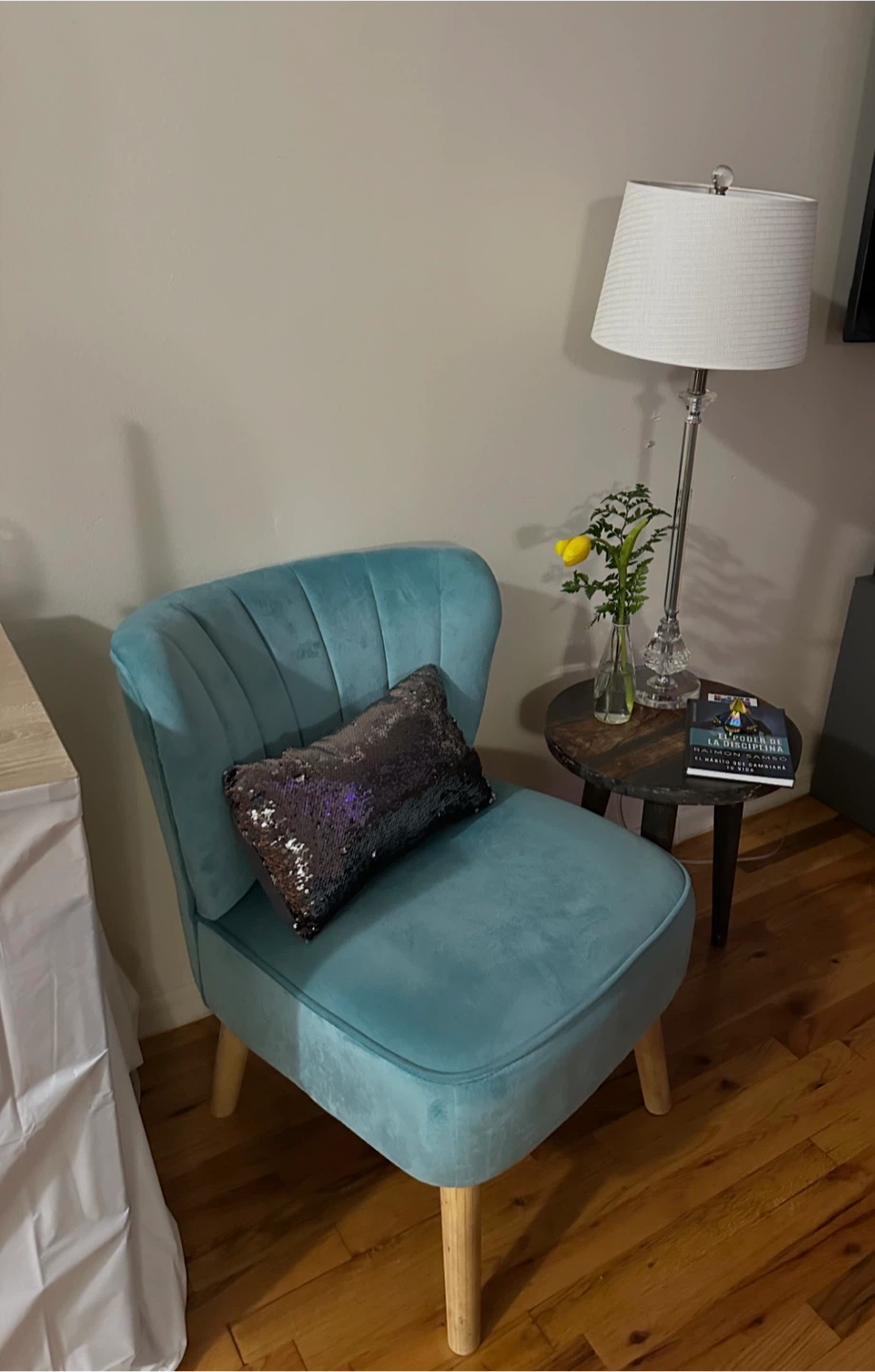 Teal Velvet Accent Chair