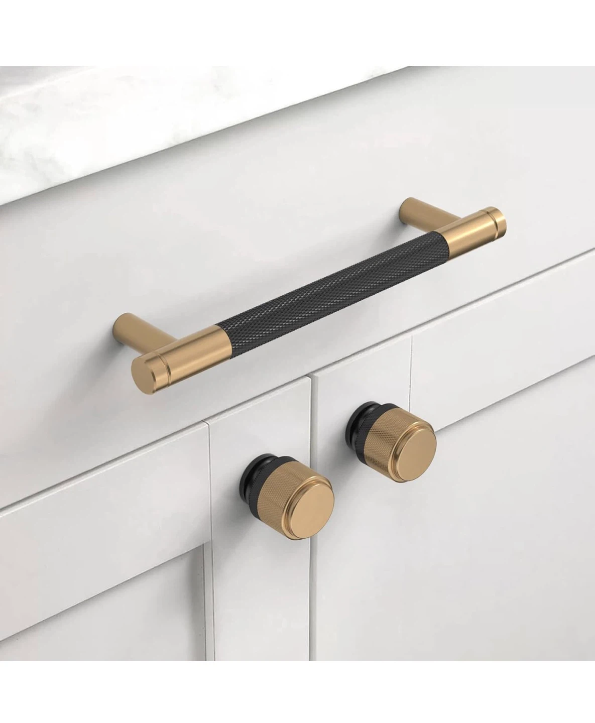 Cabinet Pull Handles (9 pack) - Gold and Black Textured MB9 - photo 4