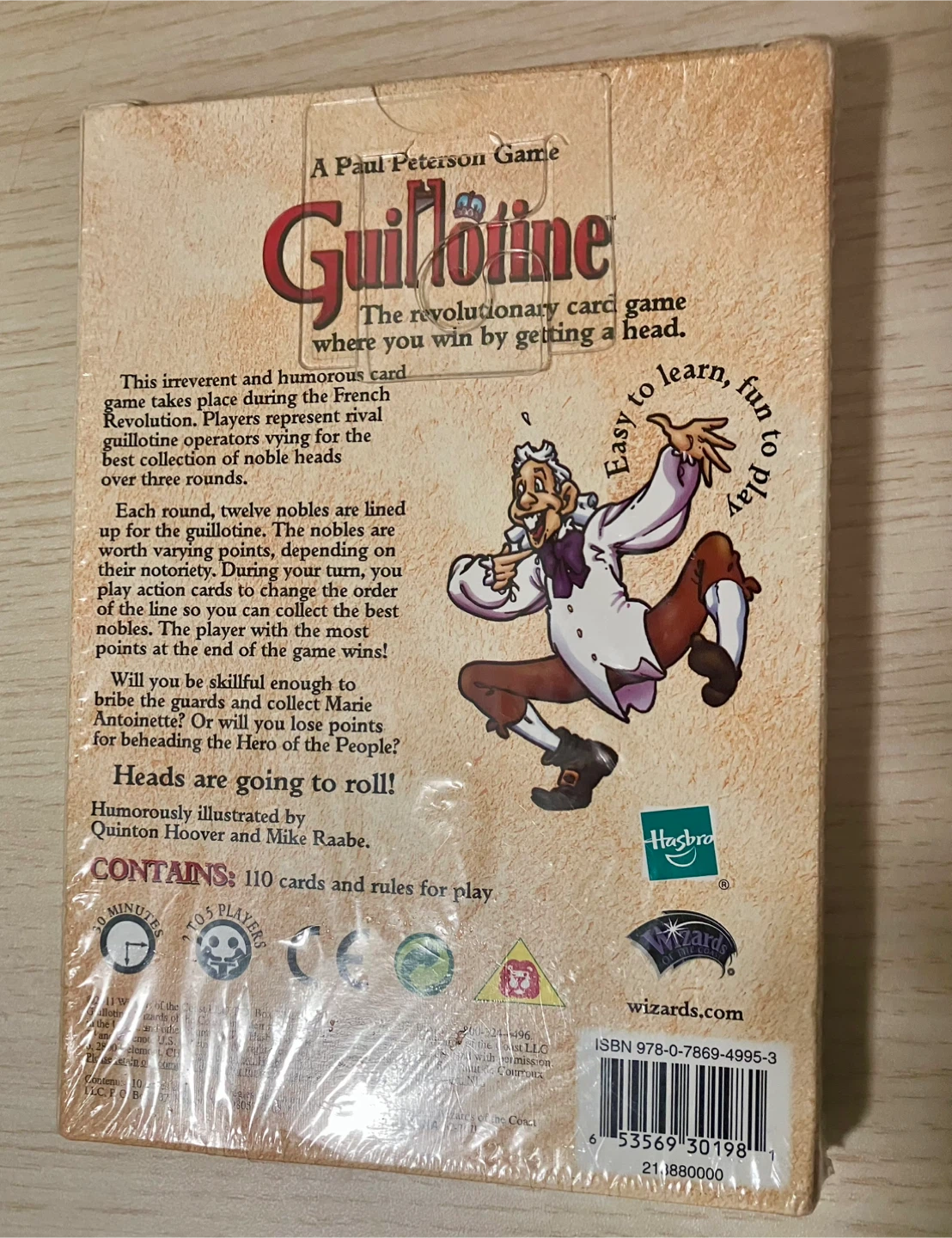 Guillotine Card Game Wizards of the Coast 2011 Sealed New OOP - photo 2
