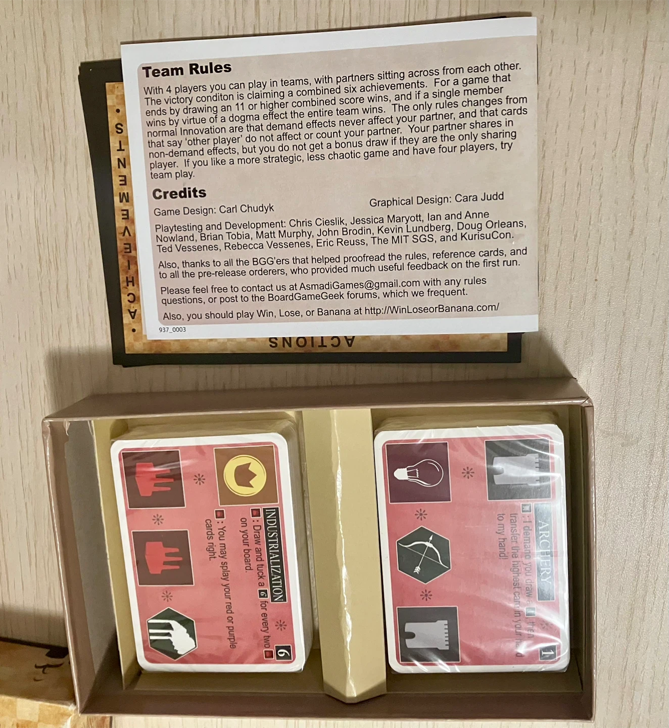 Innovation Card Game 2010 1st ED by Asmadi Games - photo 3