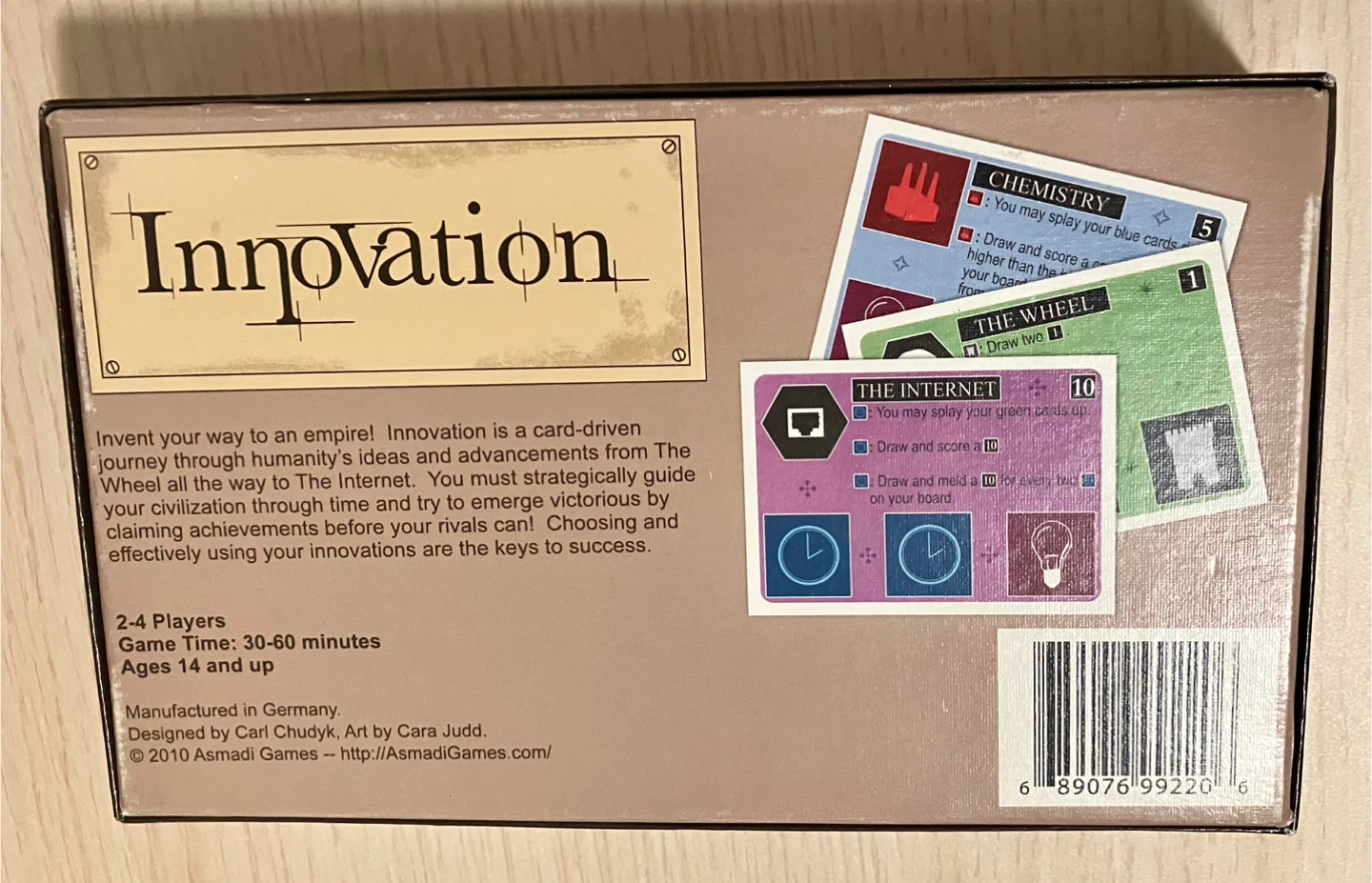 Innovation Card Game 2010 1st ED by Asmadi Games - photo 2
