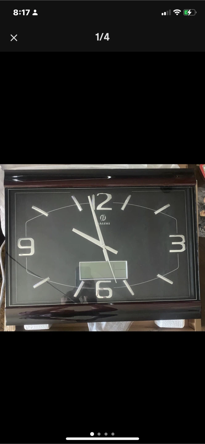 HAOHUA Wall Clock with Digital Display
