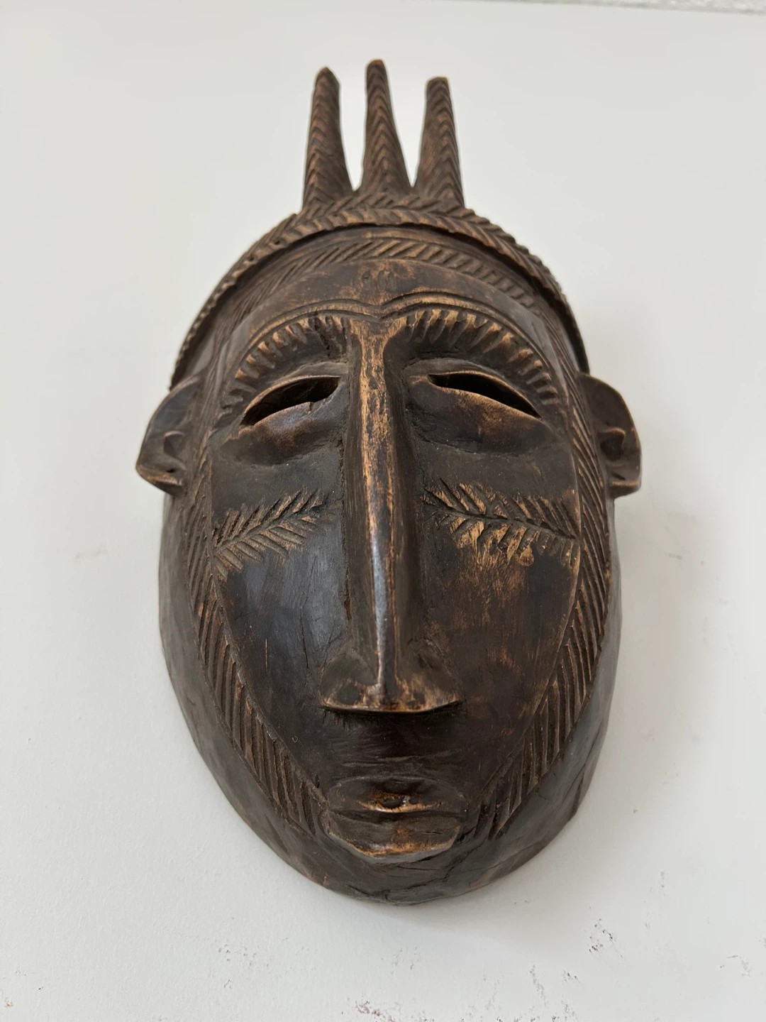 Vintage African Bamana N’tomo Style Hand-Carved Mask - photo 5