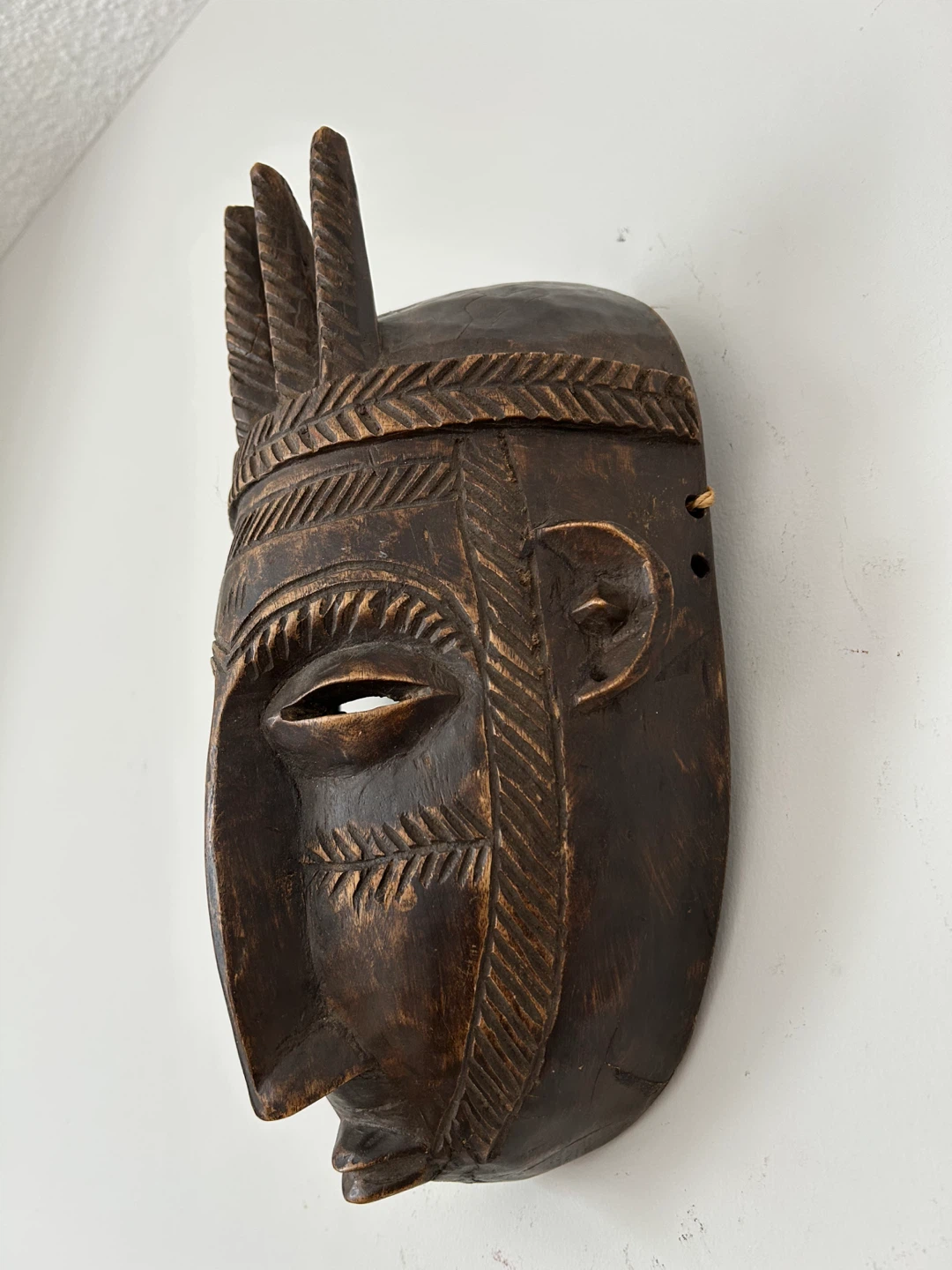 Vintage African Bamana N’tomo Style Hand-Carved Mask - photo 2
