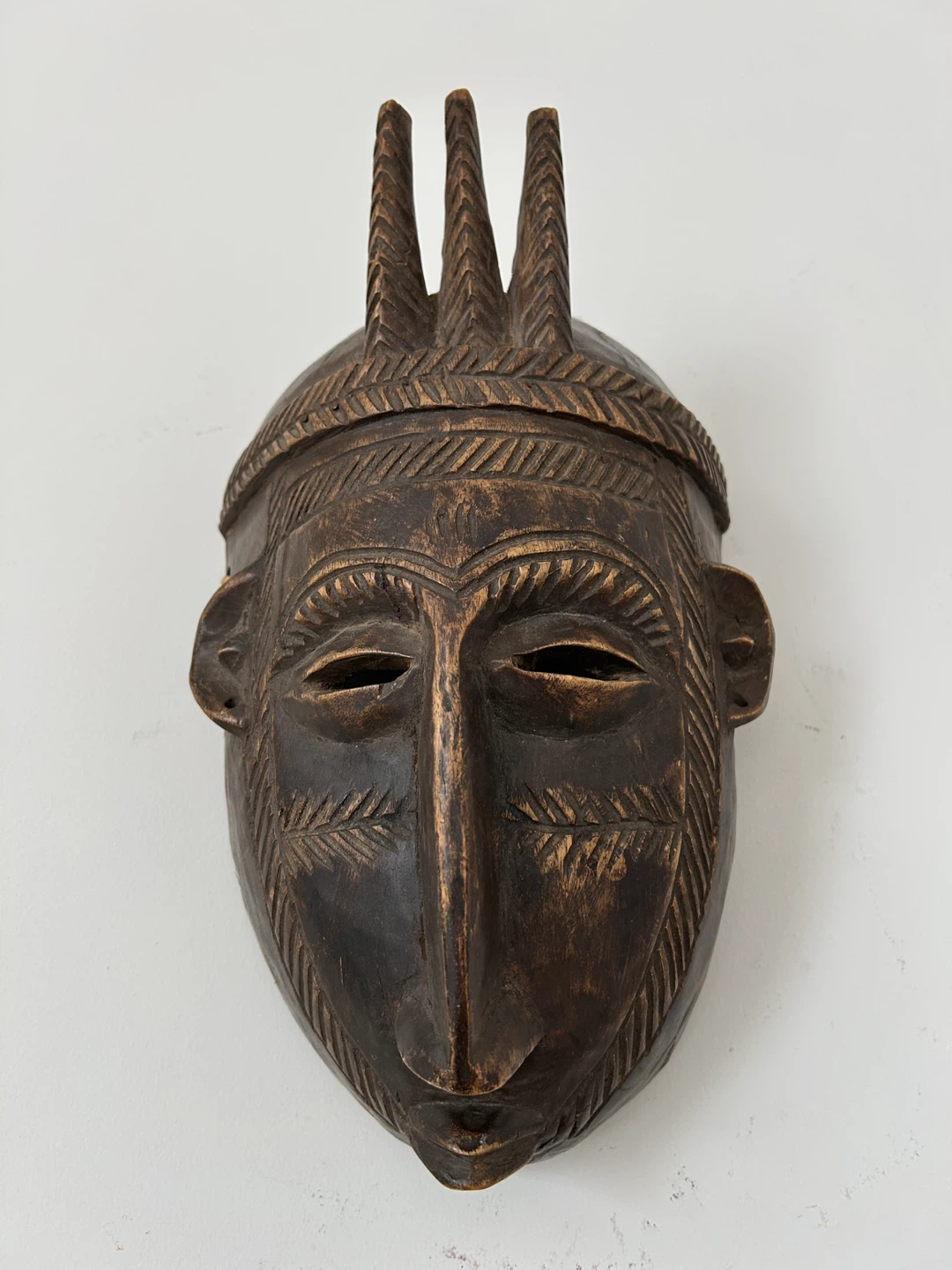 Vintage African Bamana N’tomo Style Hand-Carved Mask
