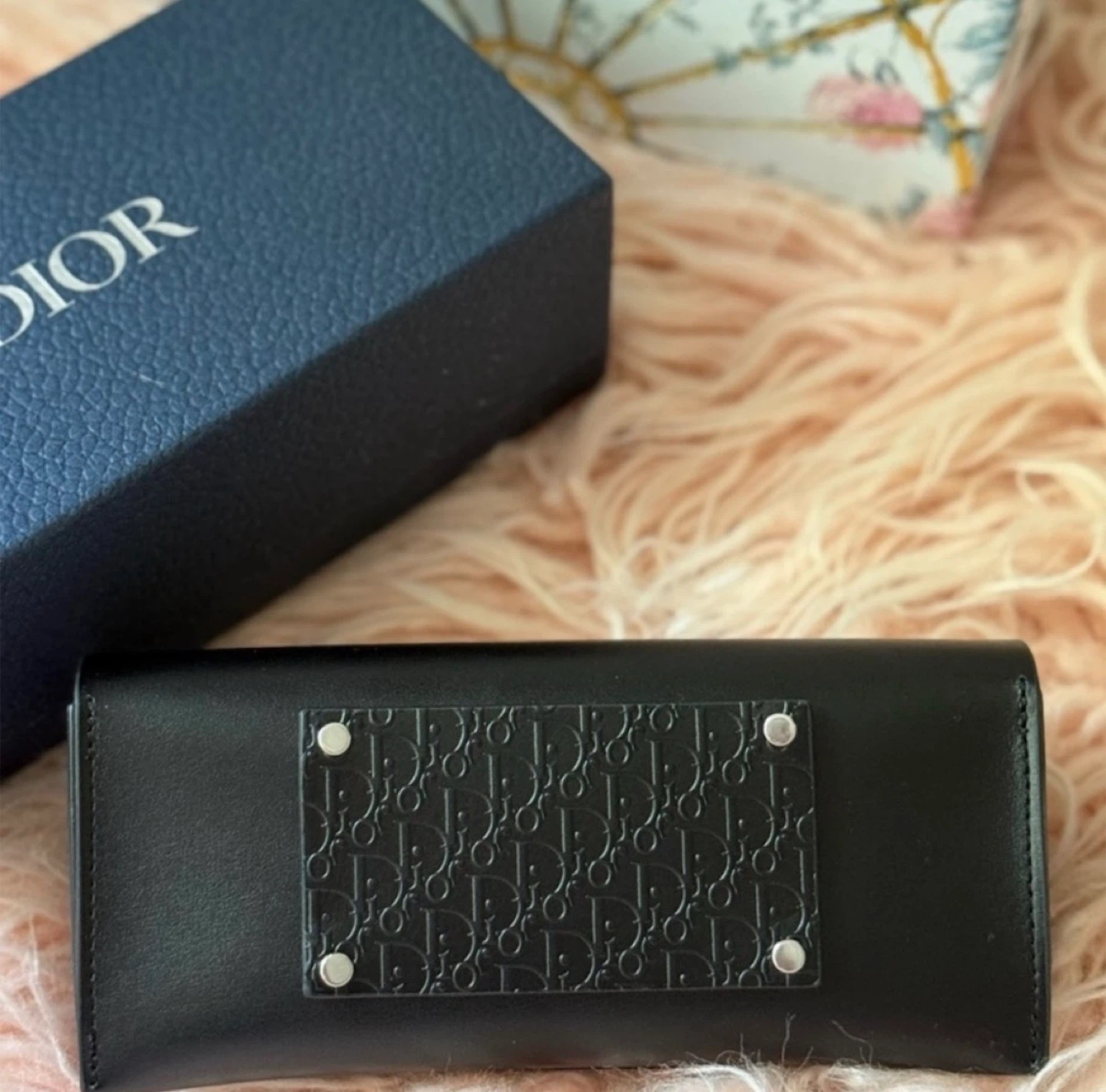 Dior Black Leather Sunglass Holder