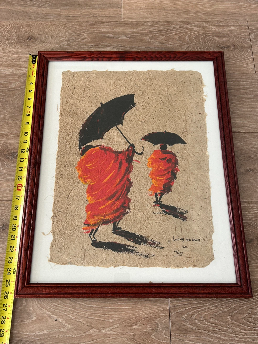 Large Framed Original Laos Art – by Tony - photo 4