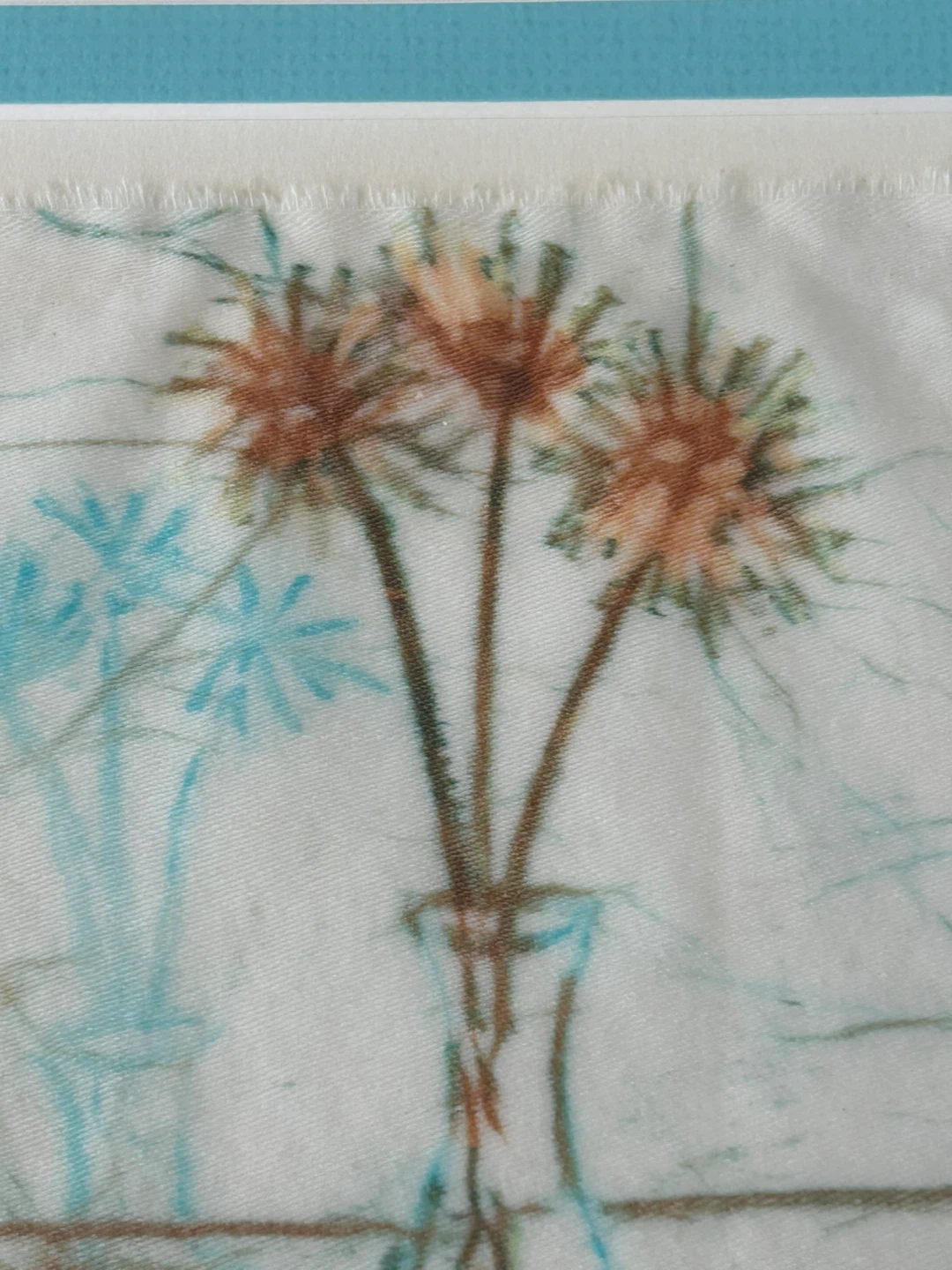 Vintage 1988 Signed Floral Silk/Textile Art - photo 2