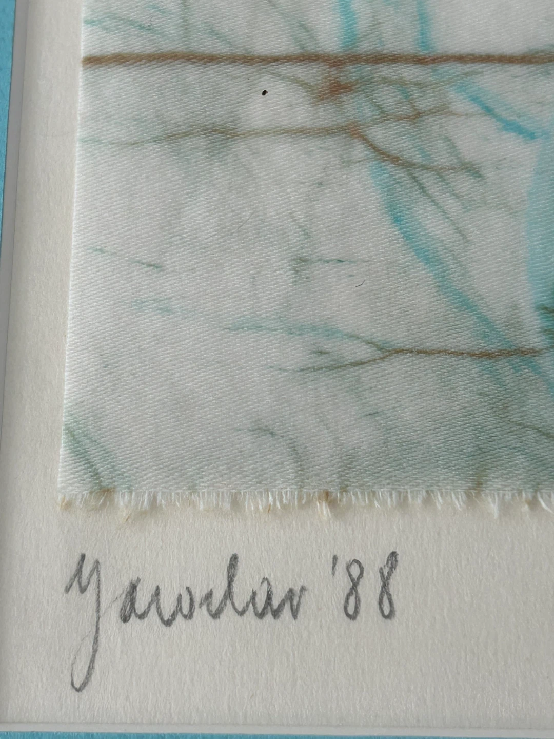 Vintage 1988 Signed Floral Silk/Textile Art - photo 3