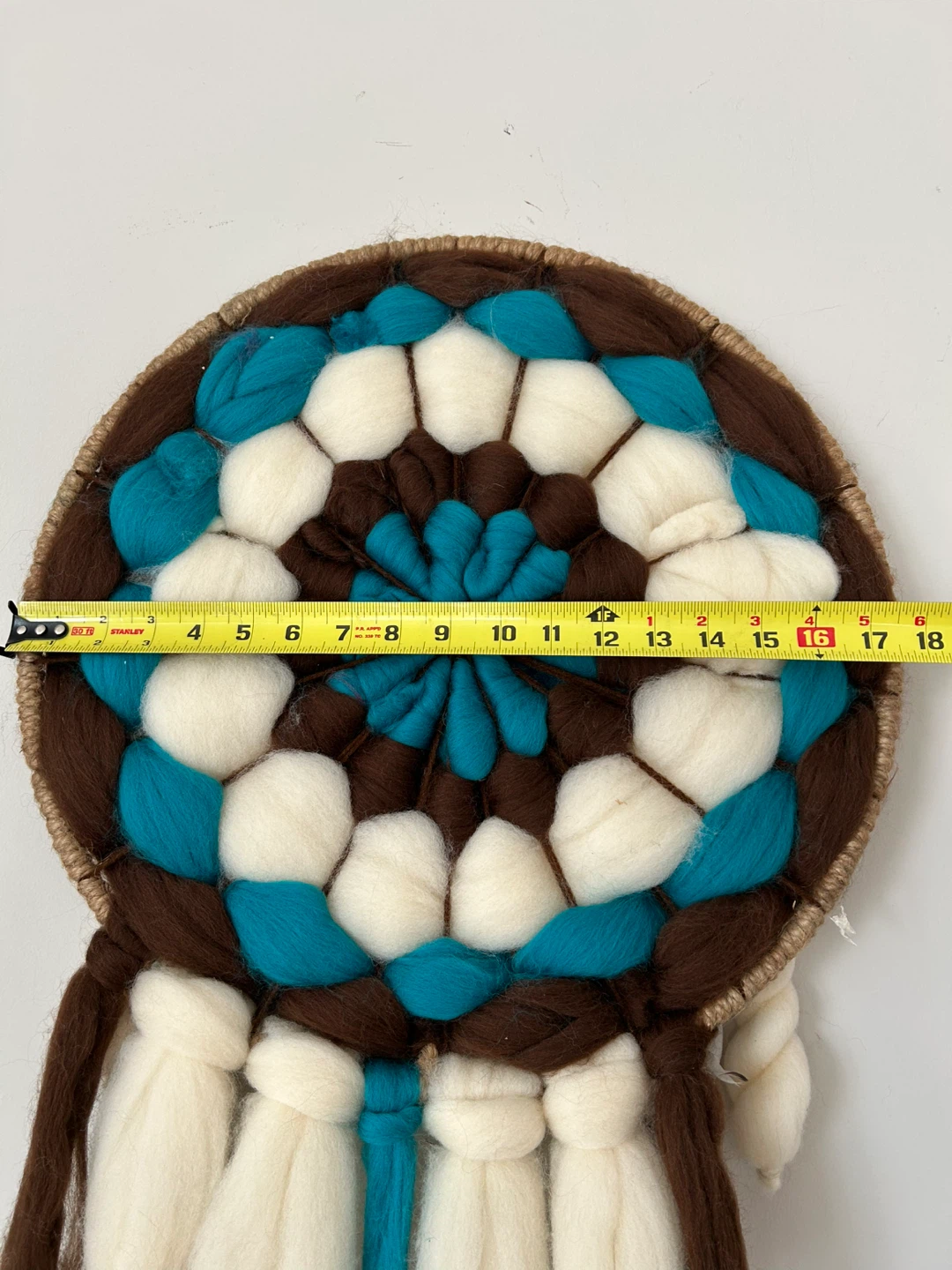 Large Mandala Wool Roving Wall Hanging – 40” - photo 4