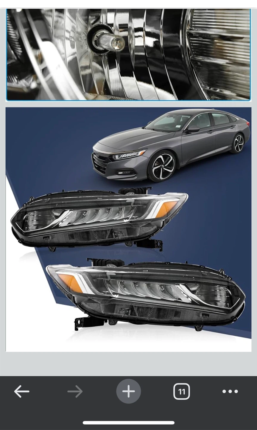 Honda Accord Headlight Set (Driver & Passenger Side)