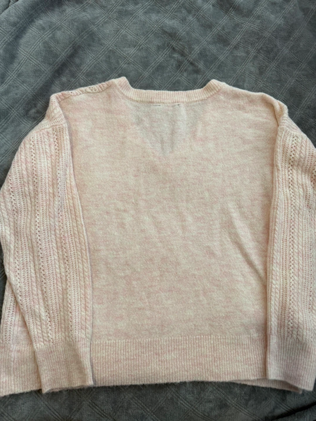 Women's Pink V-Neck Sweater - photo 4