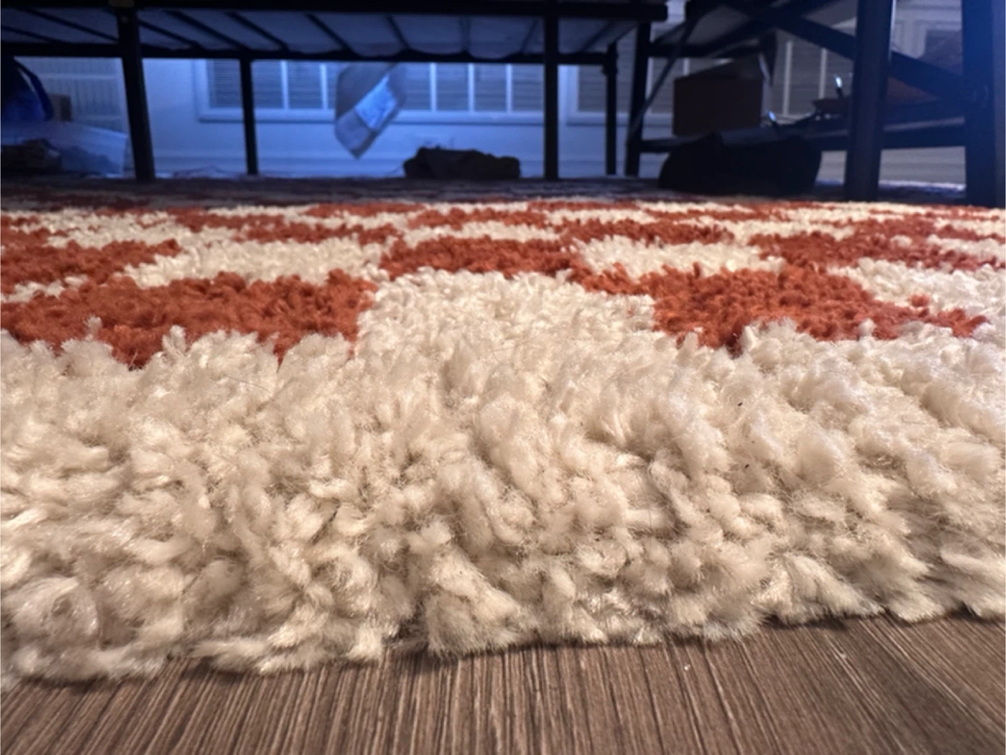 Checkered area rug - 6’7” square - photo 3