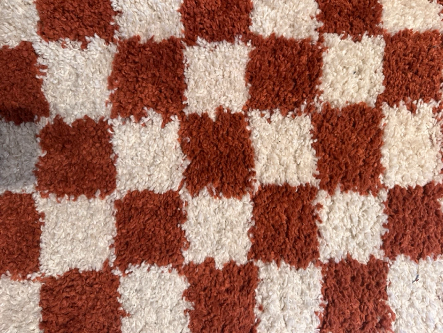 Checkered area rug - 6’7” square - photo 2