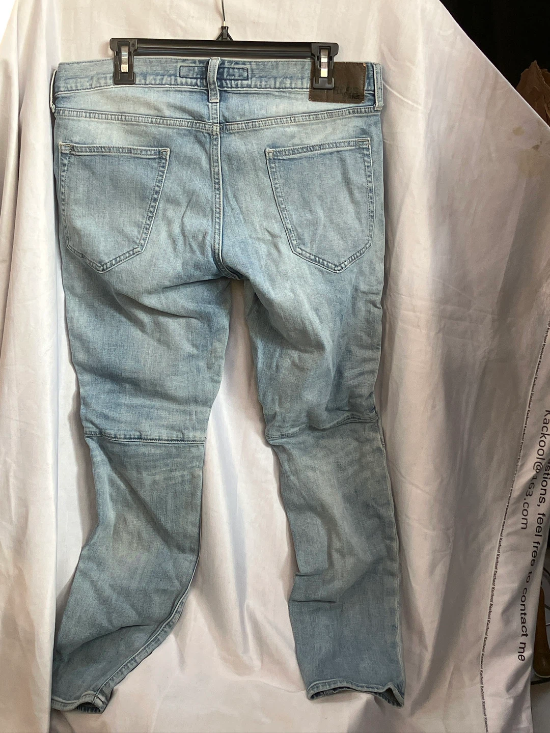 Express Jeans Men's Light Wash Moto Jeans Size 32x32 - photo 2