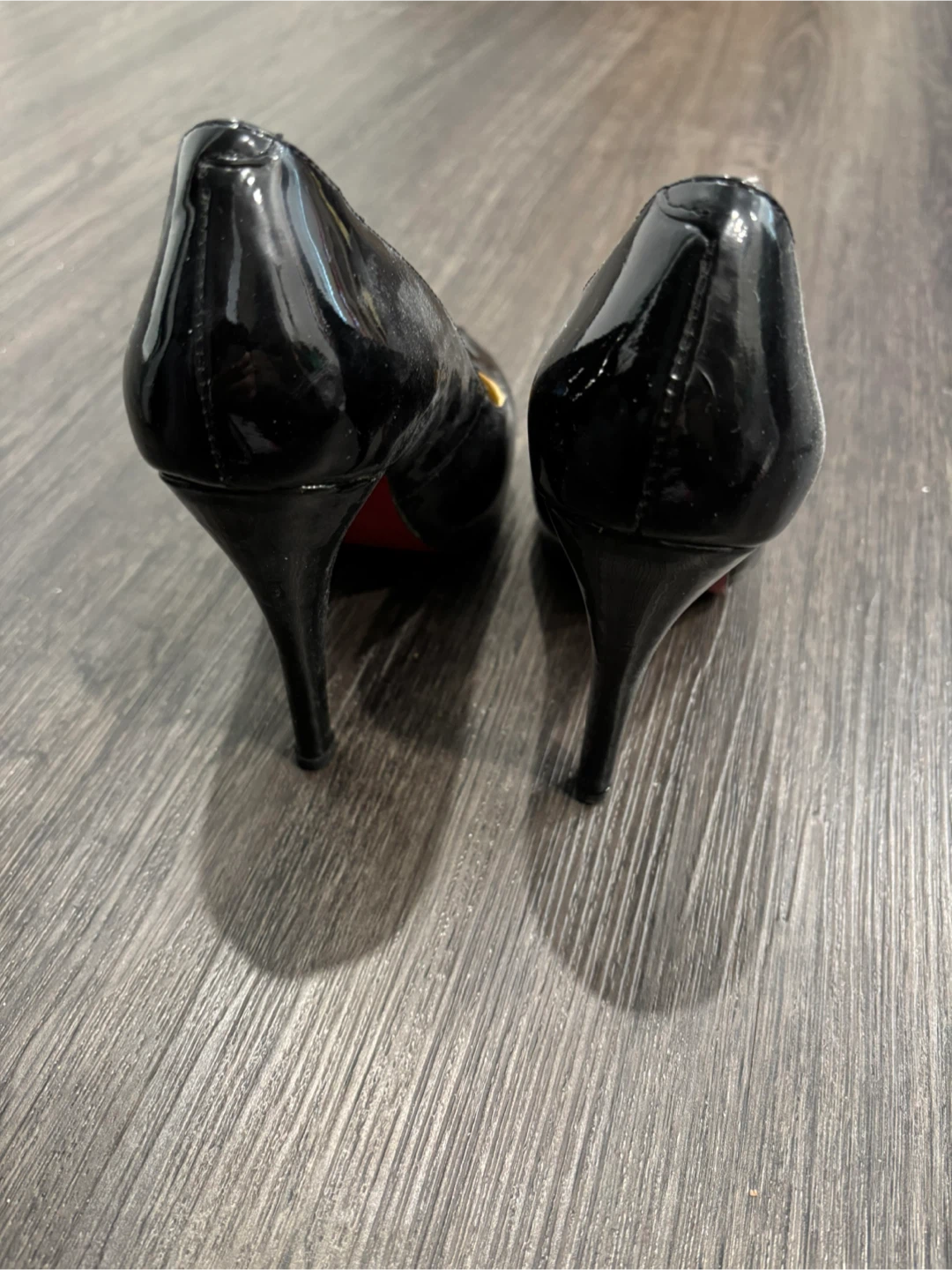 Christian Louboutin Black Patent Leather Heels - Size 6 - photo 2