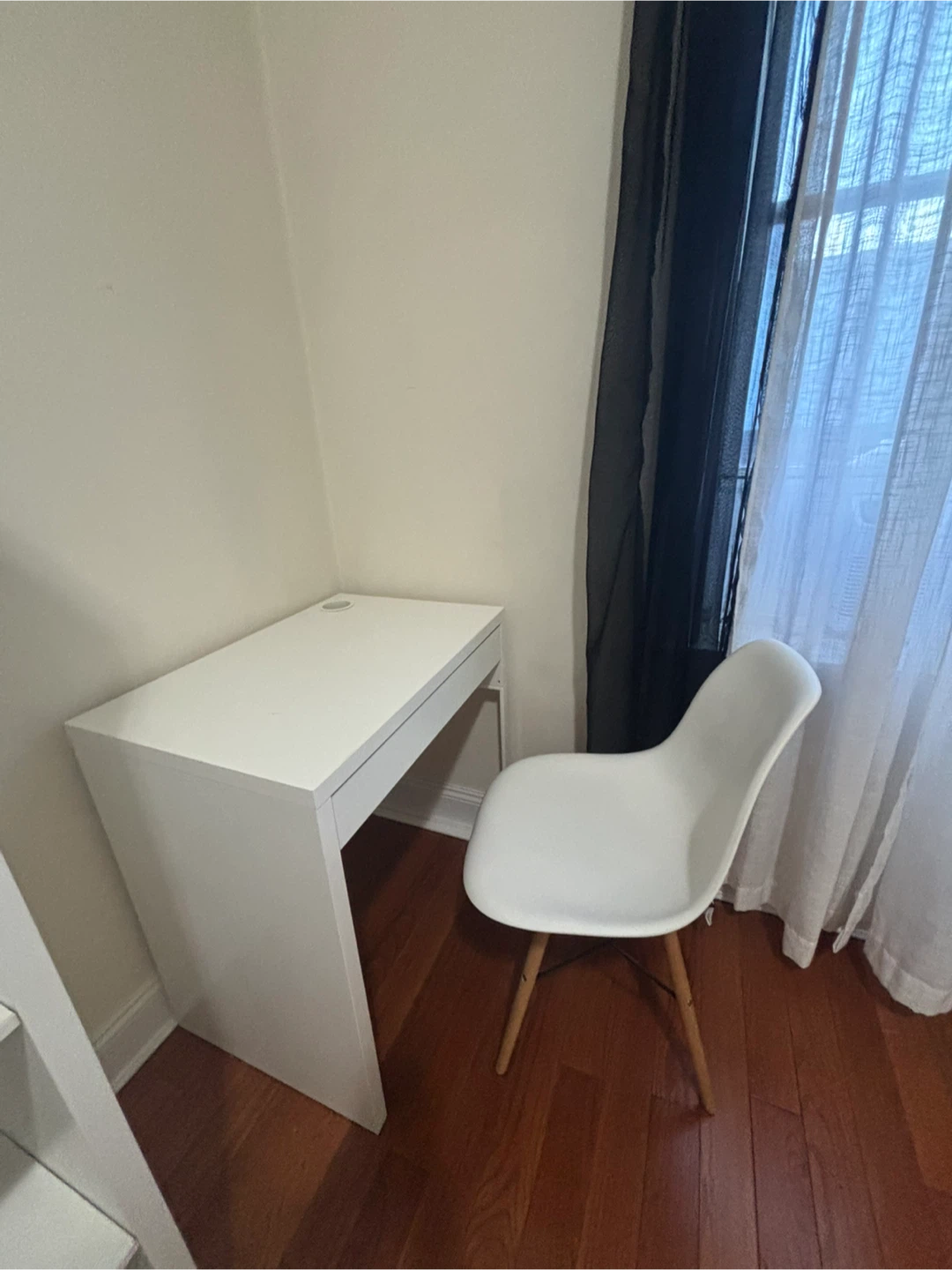 White 3-Shelf Bookcase and  Desk w/ chair - photo 2