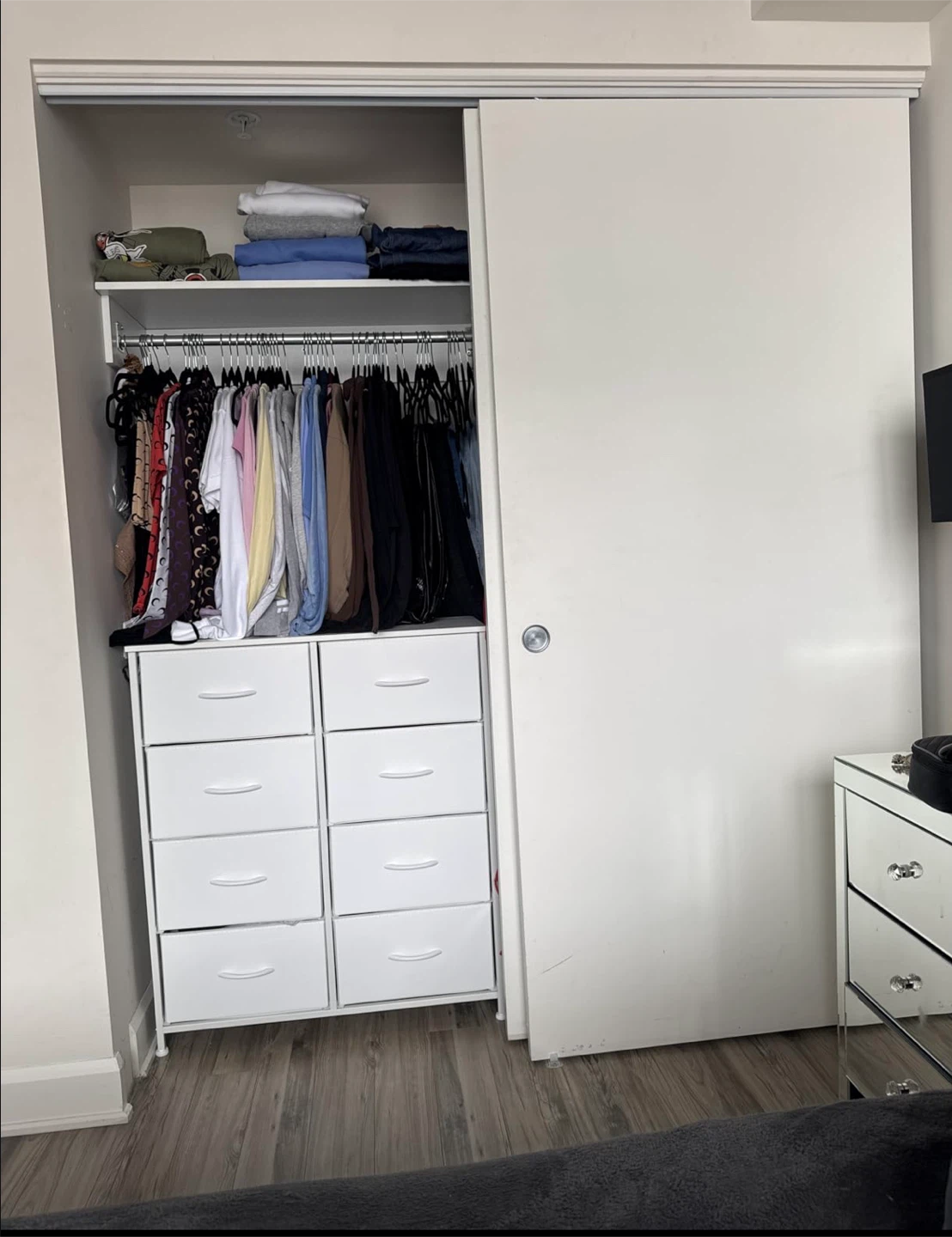 10-Drawer Dresser with Metal Handles - White - photo 5