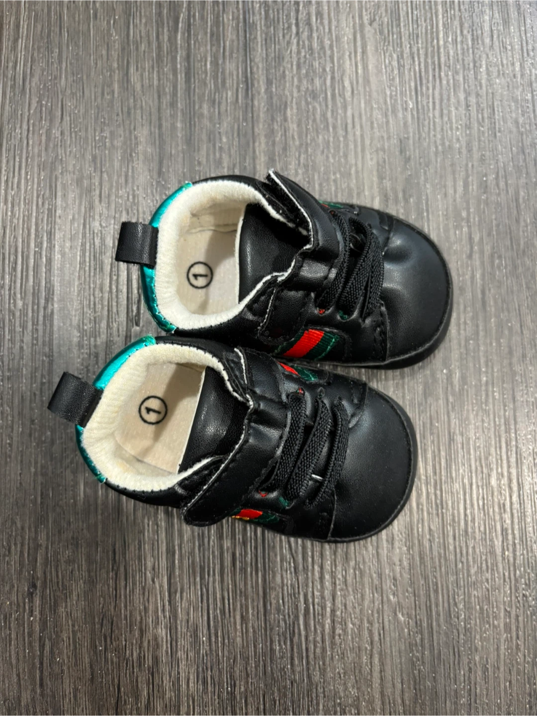 Black Gucci (Inspired) Bee Baby Shoes - Size 1 - photo 2