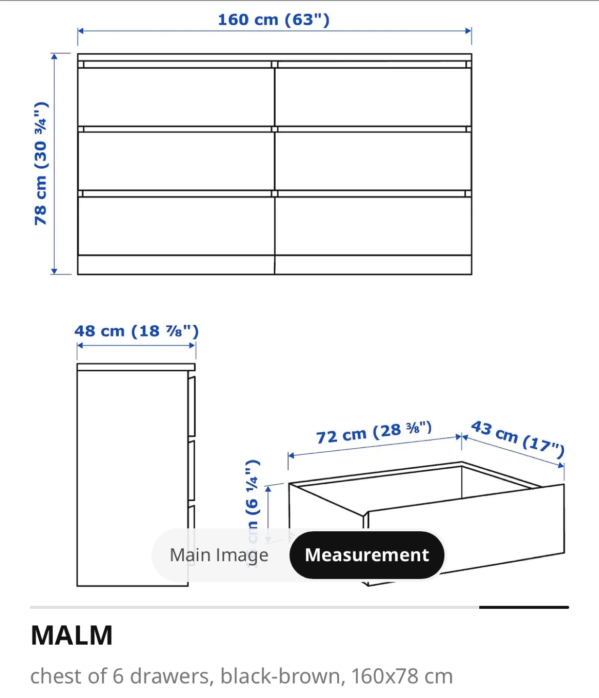 IKEA MALM 6-drawer dresser - photo 3