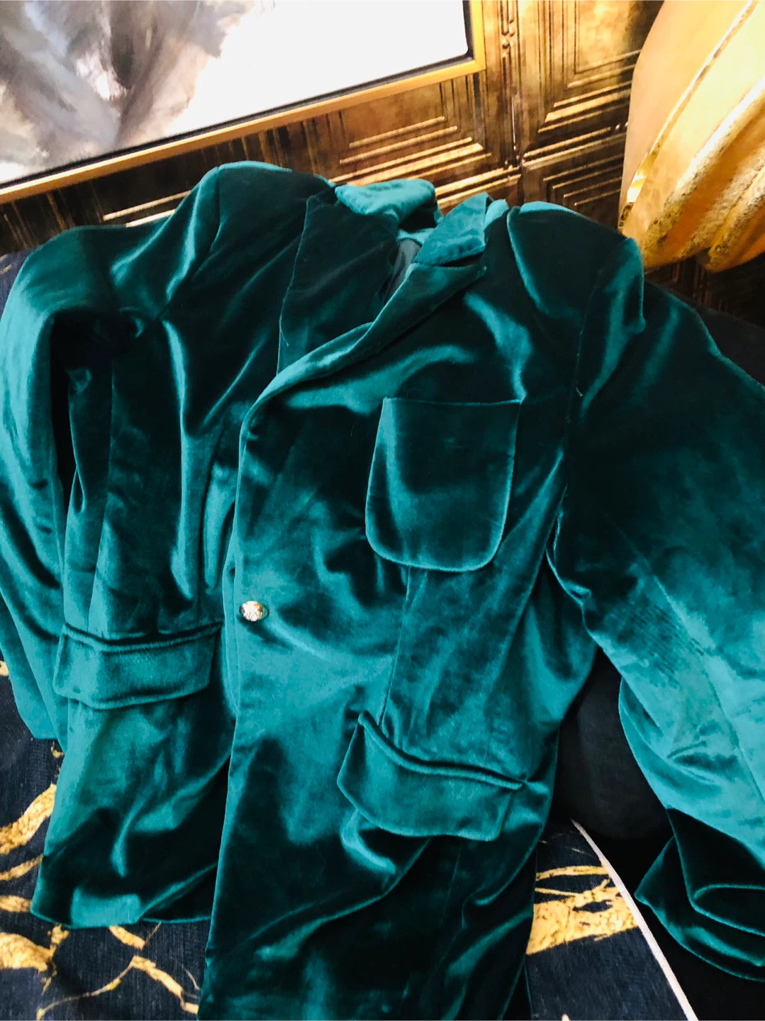Velvet Blazer brand new red , blue and green $60 all - photo 3