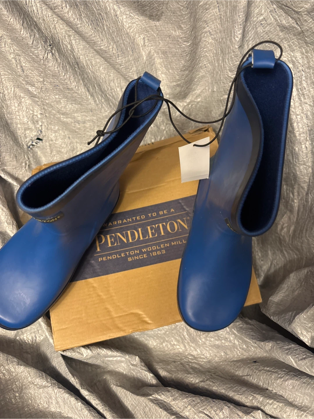 Pendleton Blue Rubber Rain Boots - Size 2