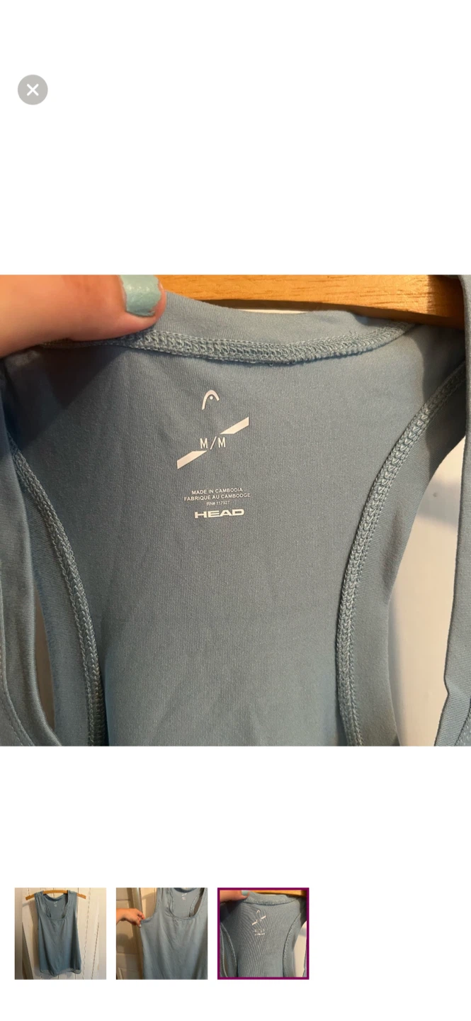 HEAD Blue Racerback Tank Top - Size M - photo 3
