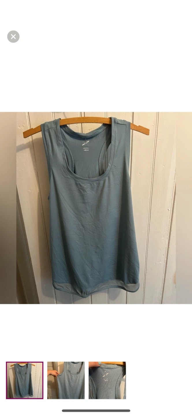 HEAD Blue Racerback Tank Top - Size M