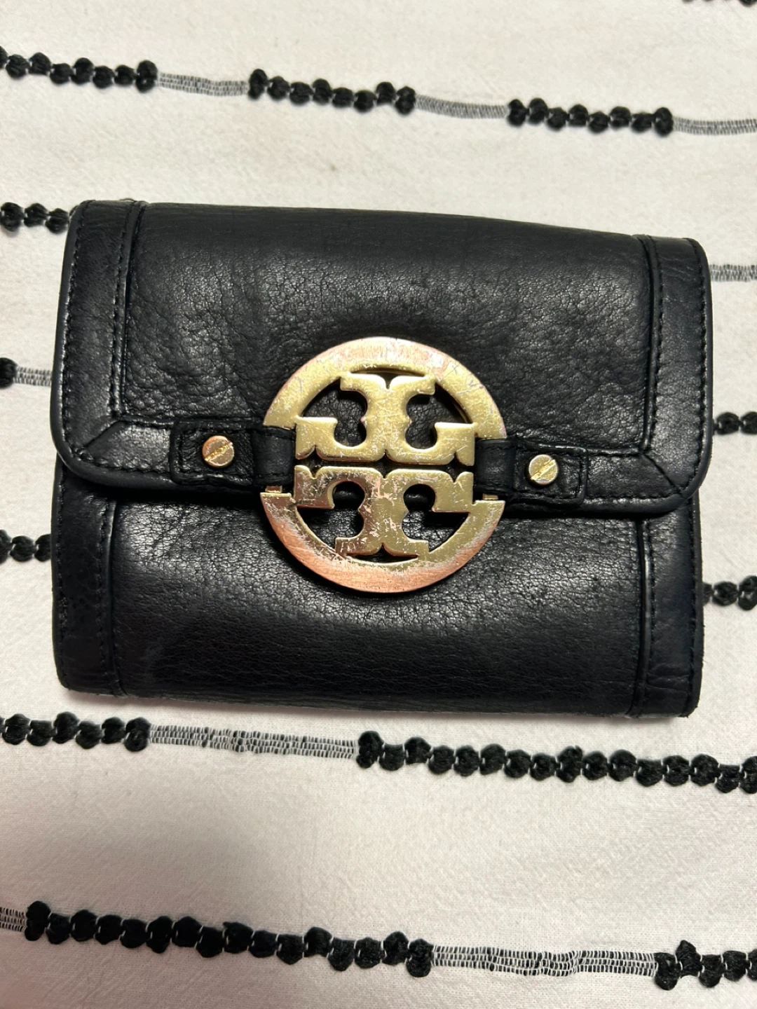 Tory Burch Black Leather Wallet