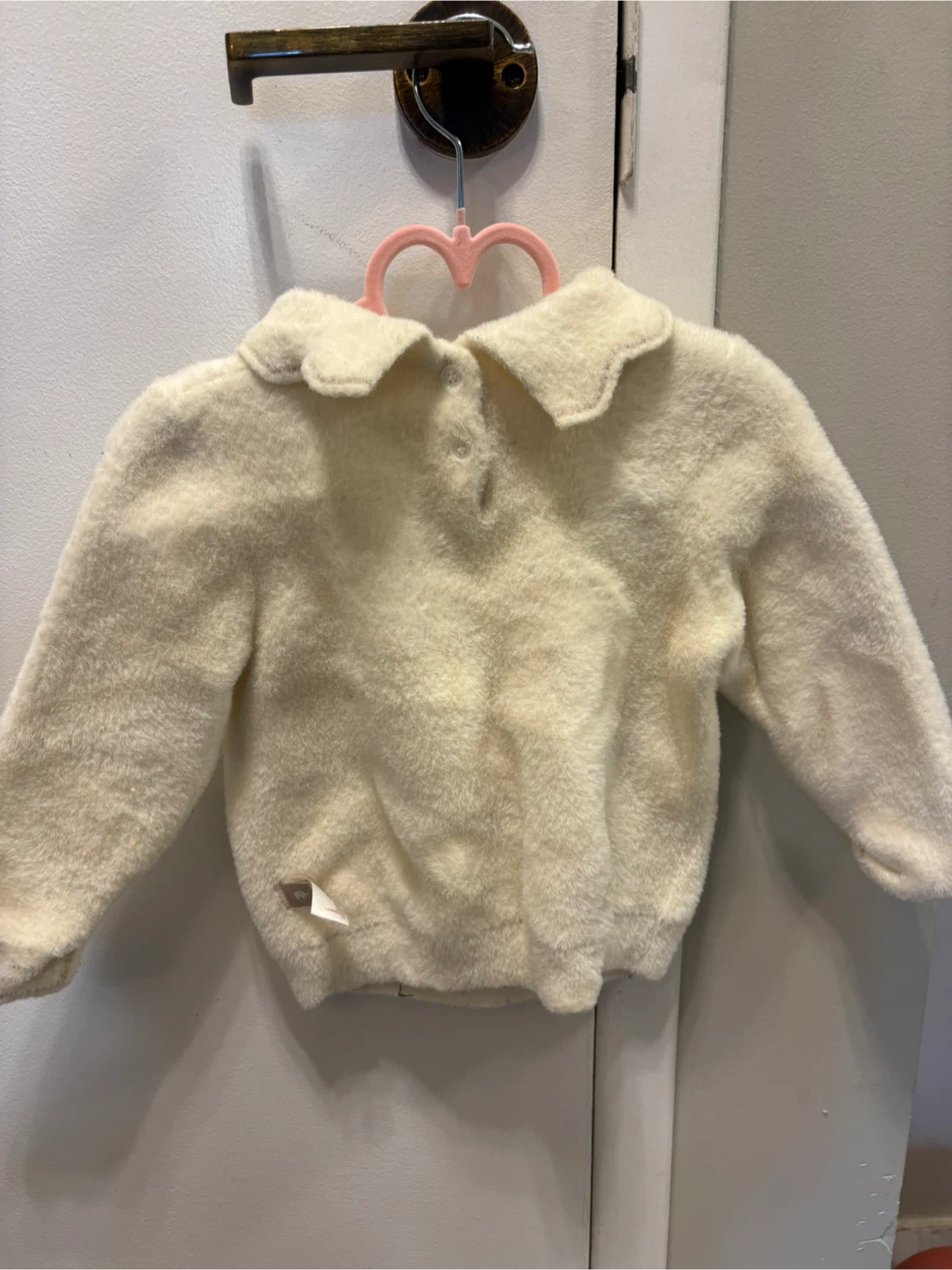 Dave & Bella Cream Fuzzy Sweater with Bow - photo 2