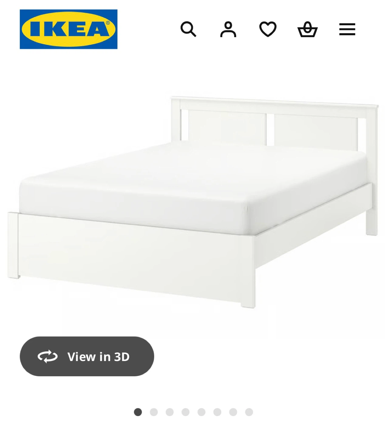 IKEA SONGESAND Queen Bed Frame - White