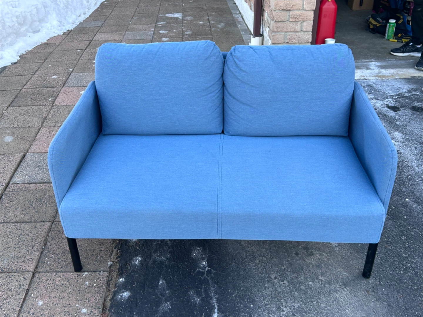 IKEA Glostad Loveseat - Knisa Medium Blue - photo 3