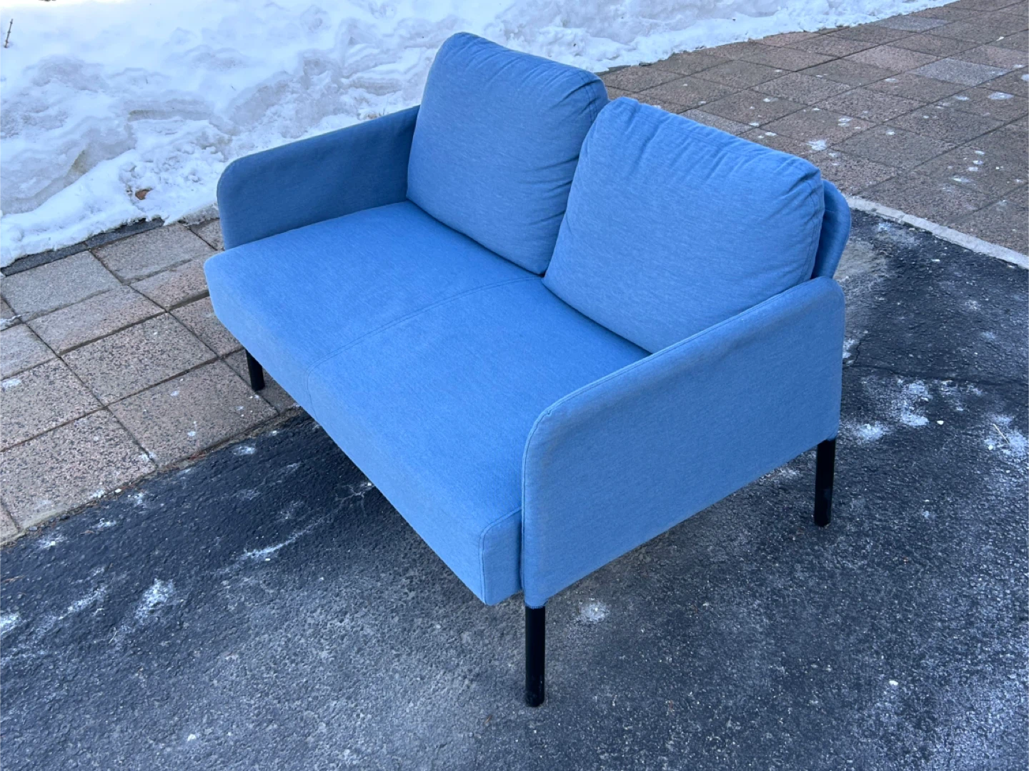 IKEA Glostad Loveseat - Knisa Medium Blue - photo 4