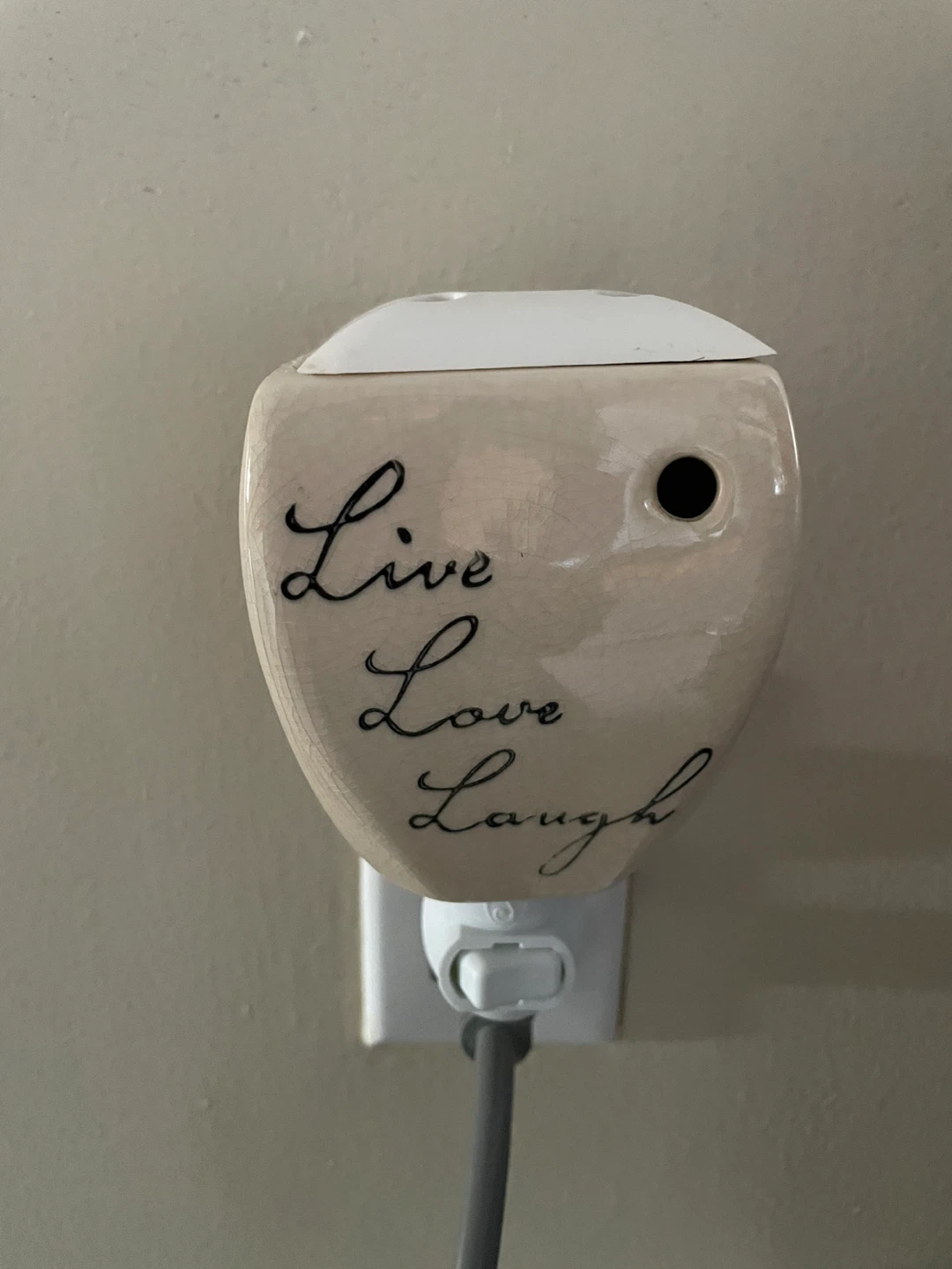 Plug-in Wall Warmer with "Live Love Laugh" Design - photo 2