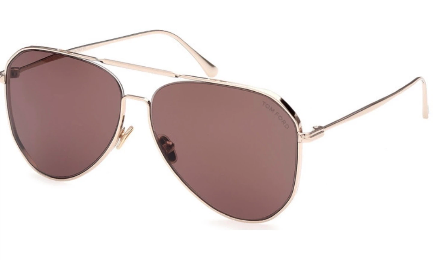 Tom Ford Charles-02 Aviator Sunglasses TF853 28E Gold Rose