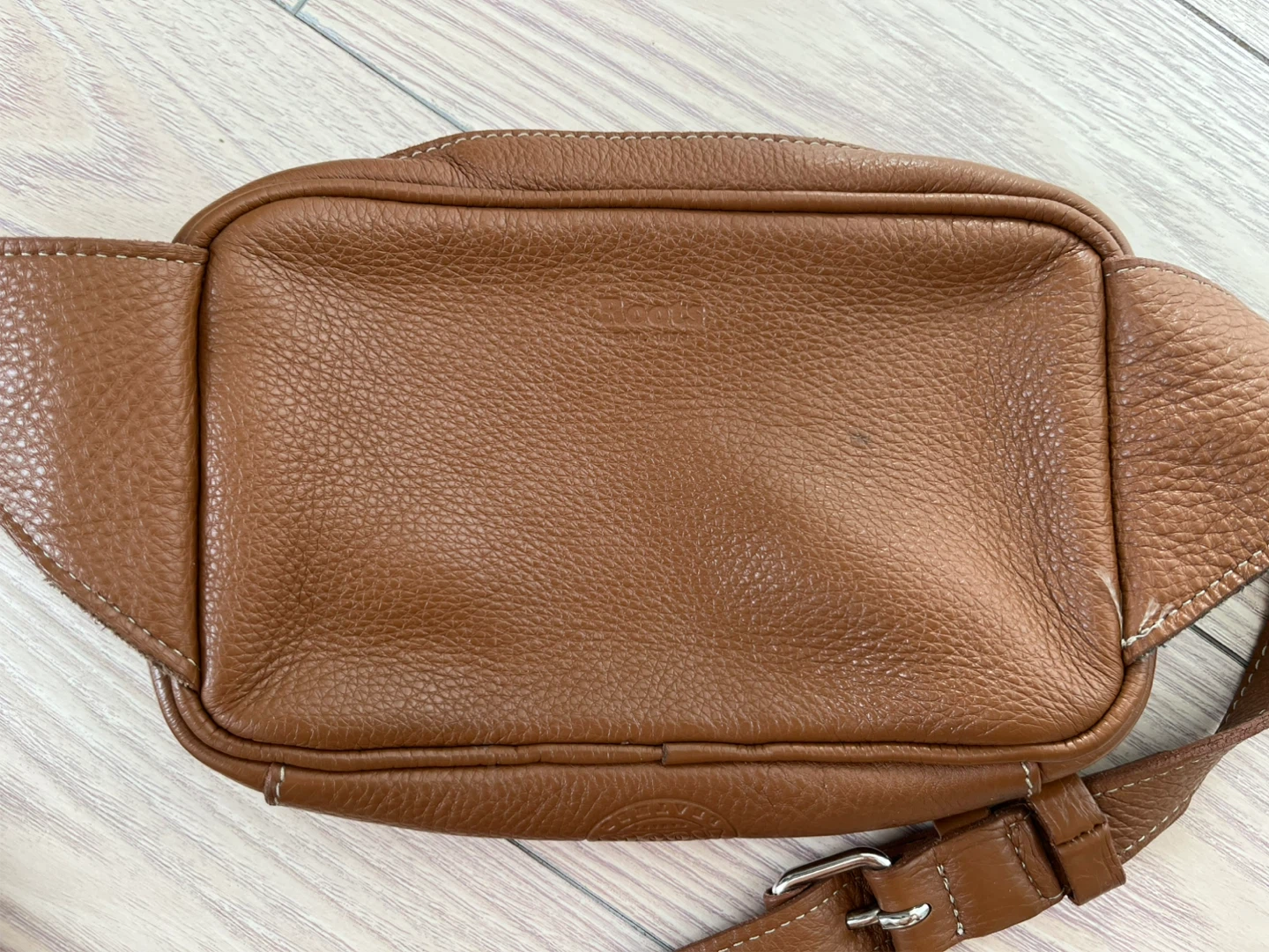 Roots Brown Leather Fanny Pack/Crossbody Bag - photo 2
