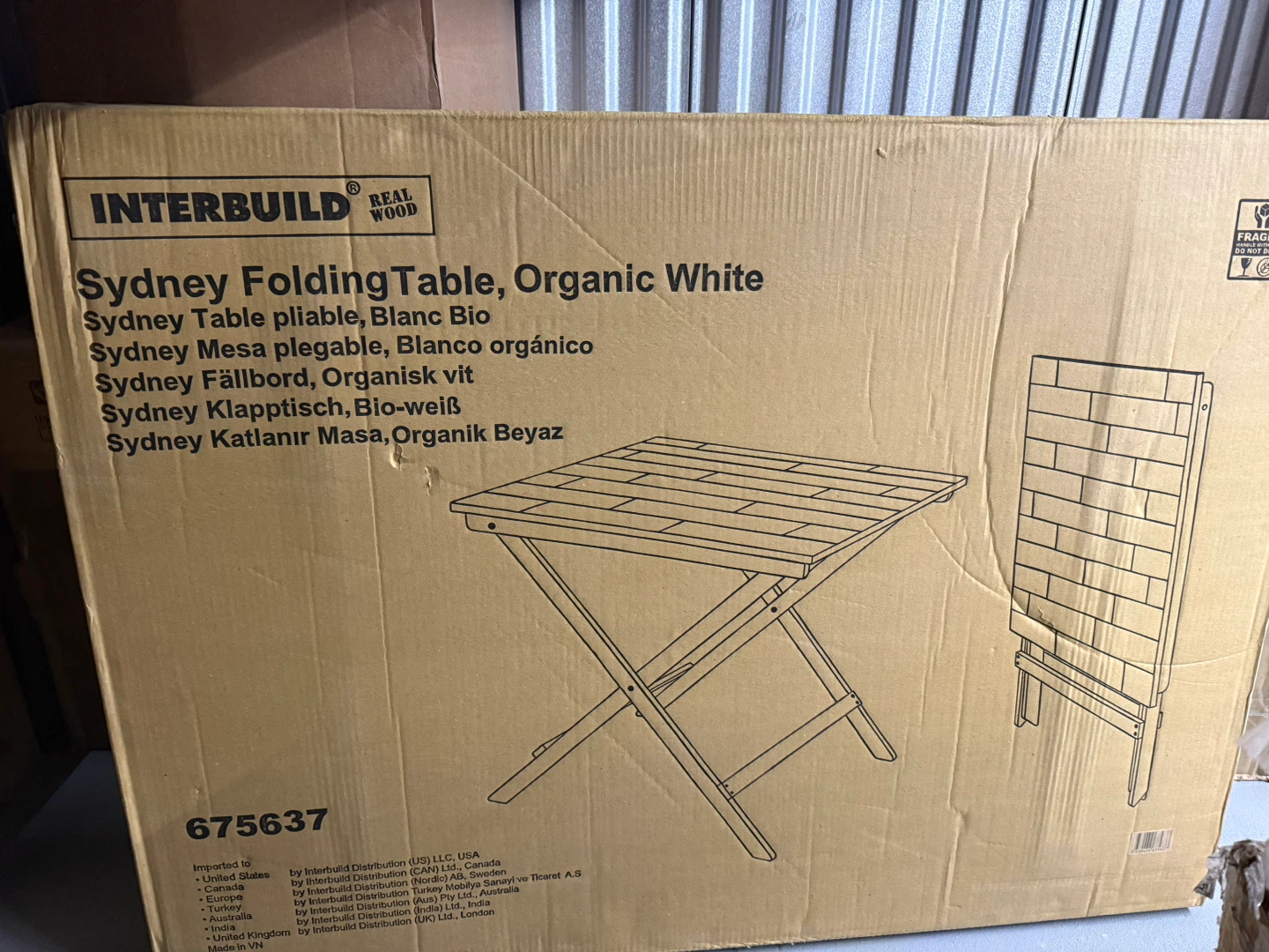 Interbuild Sydney Folding Table - Organic White - photo 5