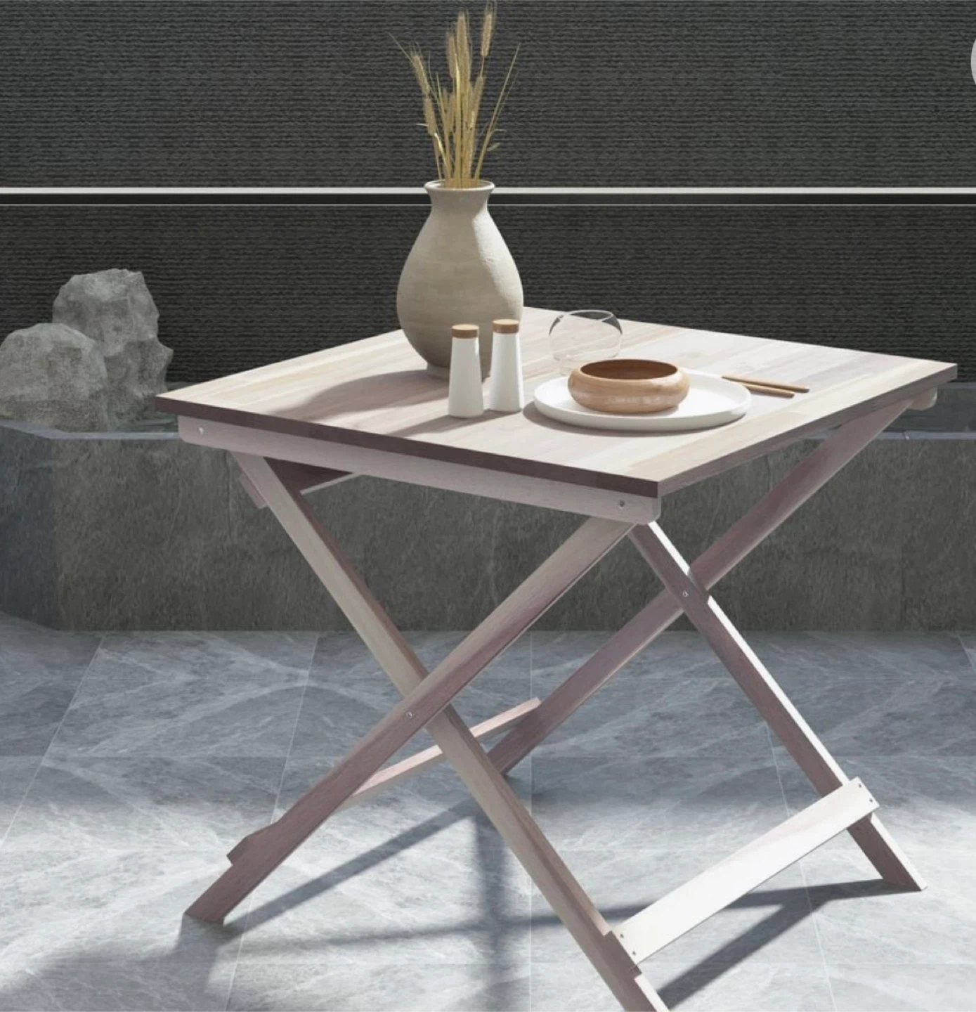 Interbuild Sydney Folding Table - Organic White - photo 2