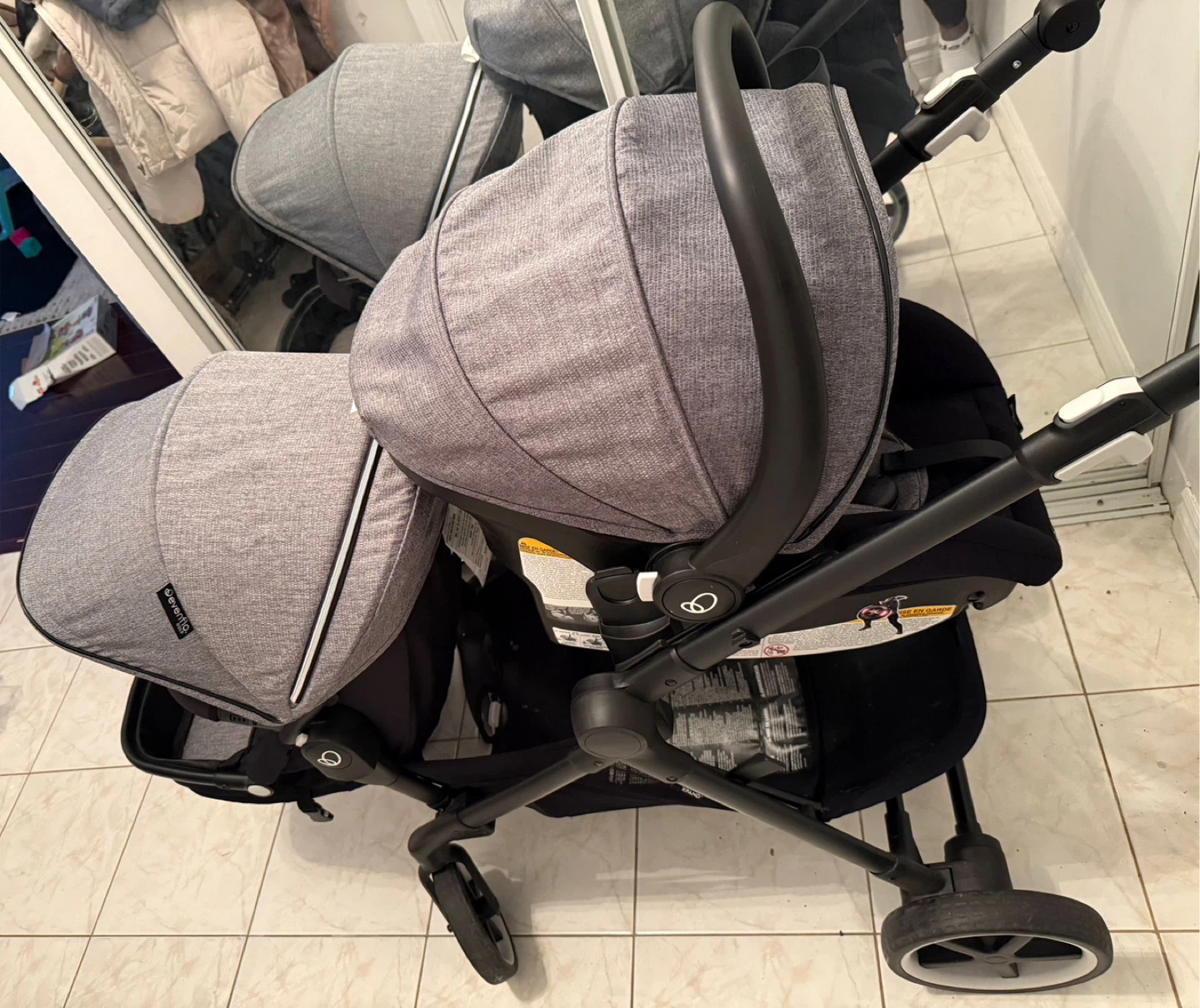 Baby and toddler stroller/ car seat with double seat - photo 3