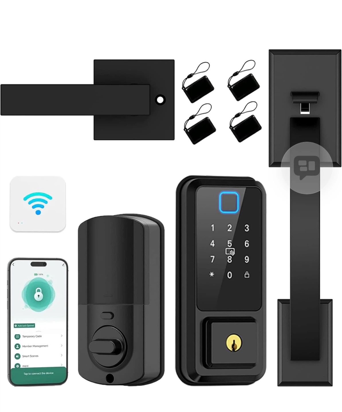 Smart Entry Door Lock with Fingerprint, Keypad, and App Control