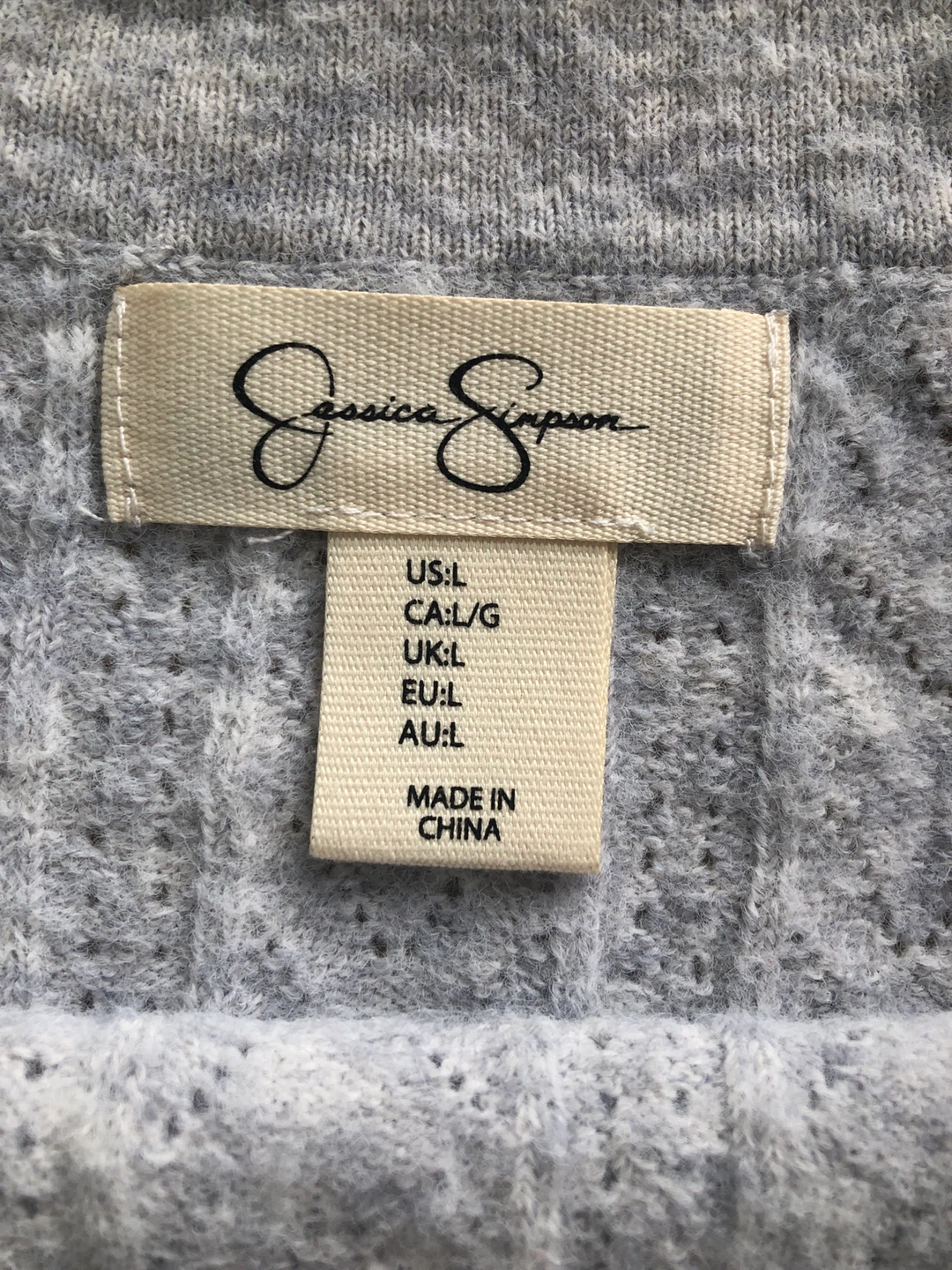 Jessica Simpson Grey Knit Sweater - Large - photo 2