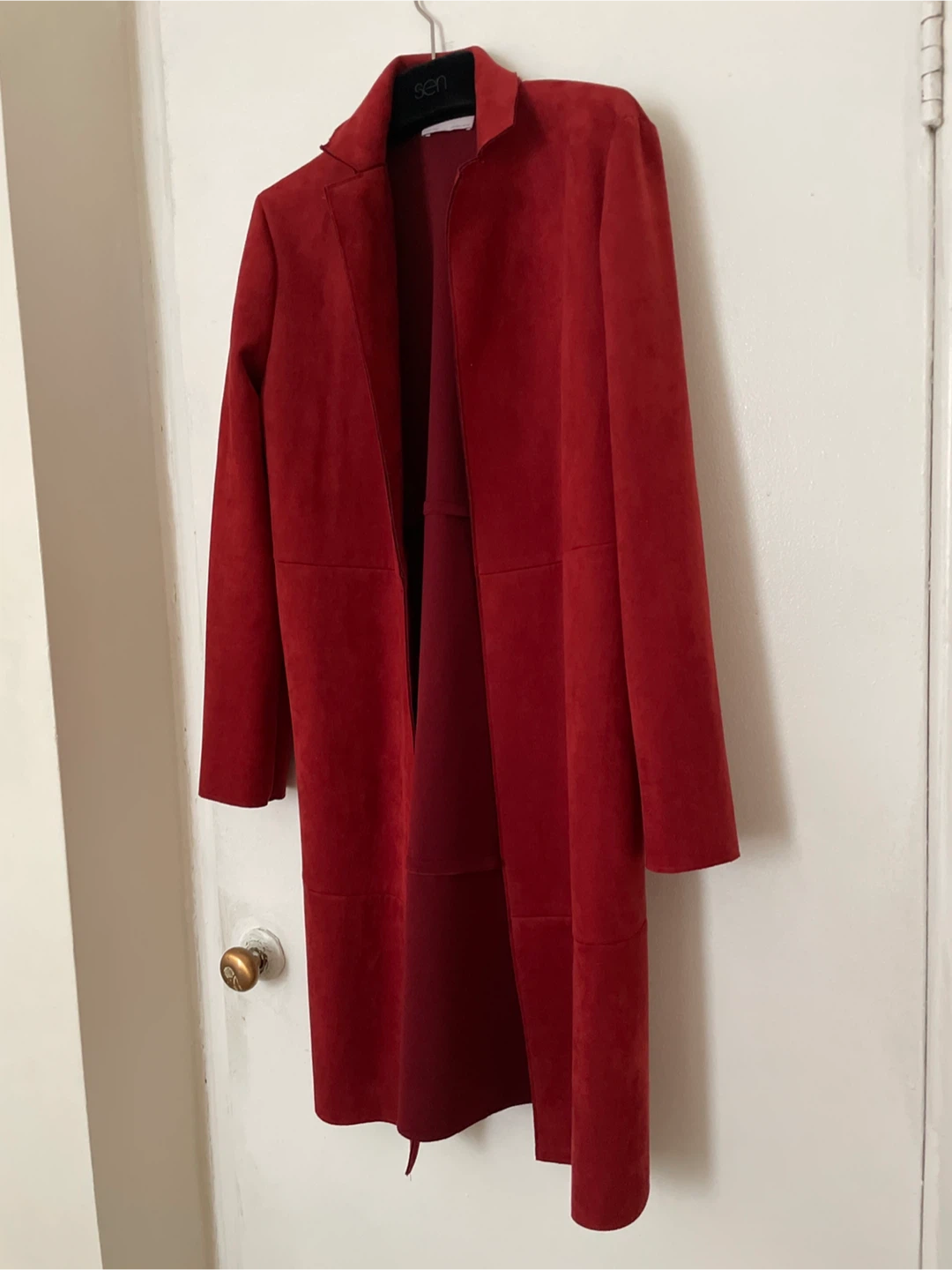 Zara Basic Red Suede-like Coat - photo 2