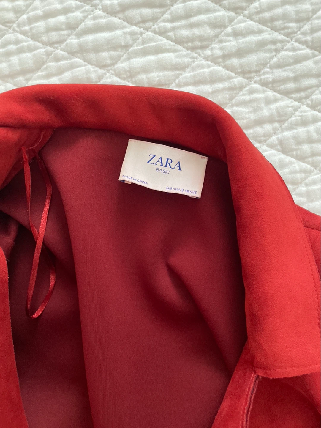 Zara Basic Red Suede-like Coat - photo 3
