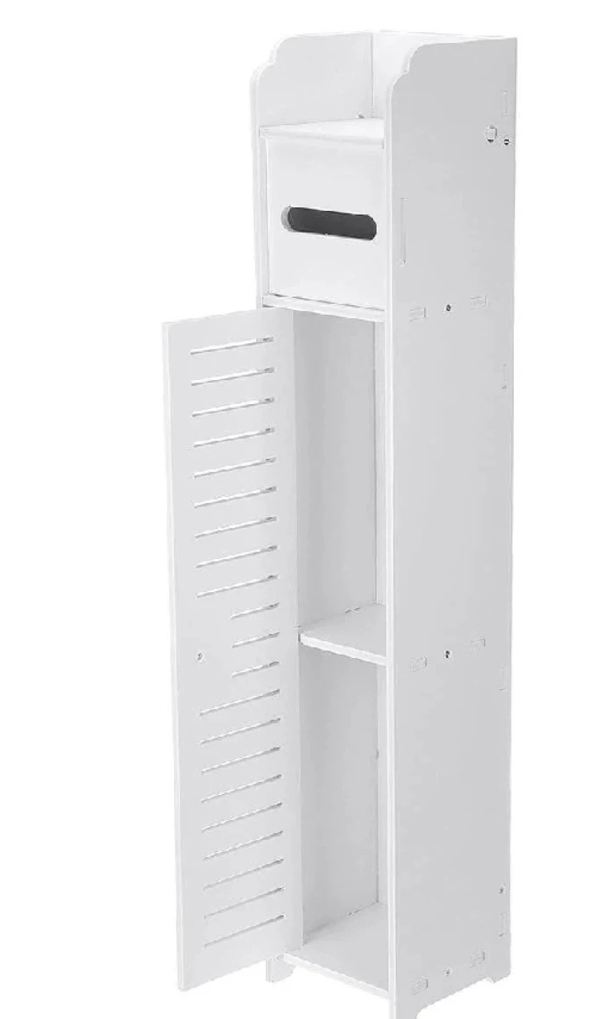 Factory Sealed White Narrow Storage Cabinet with Door - photo 2