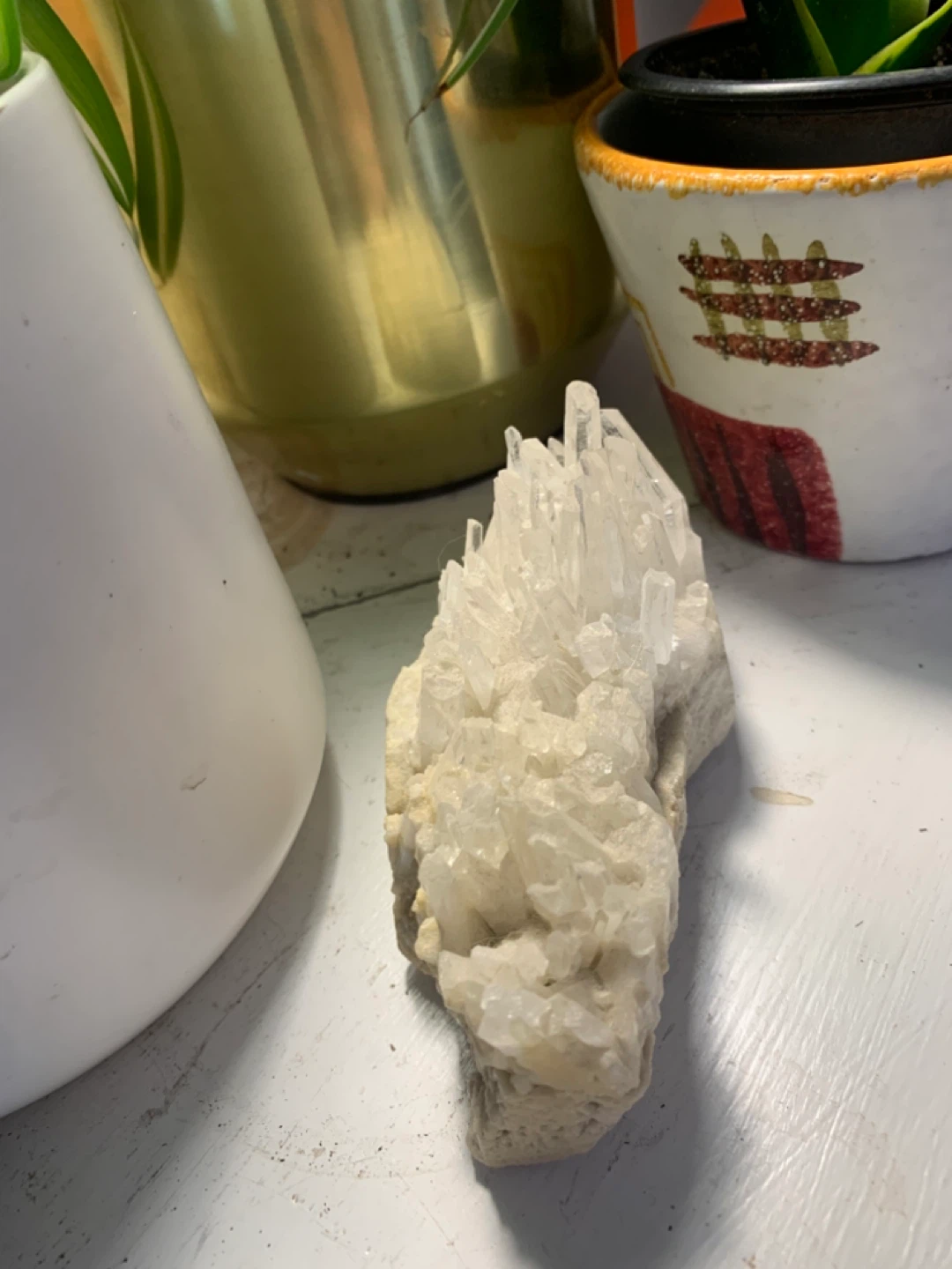 Clear Quartz Crystal Cluster - photo 3