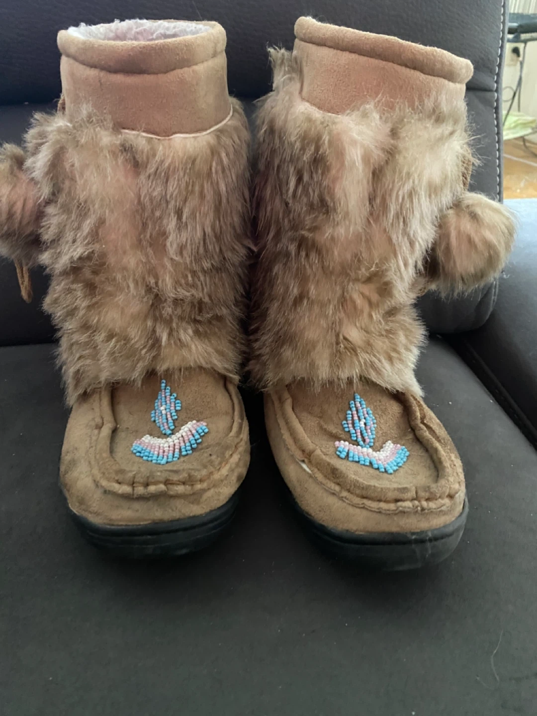 Moccasin Boots with Beaded Detail