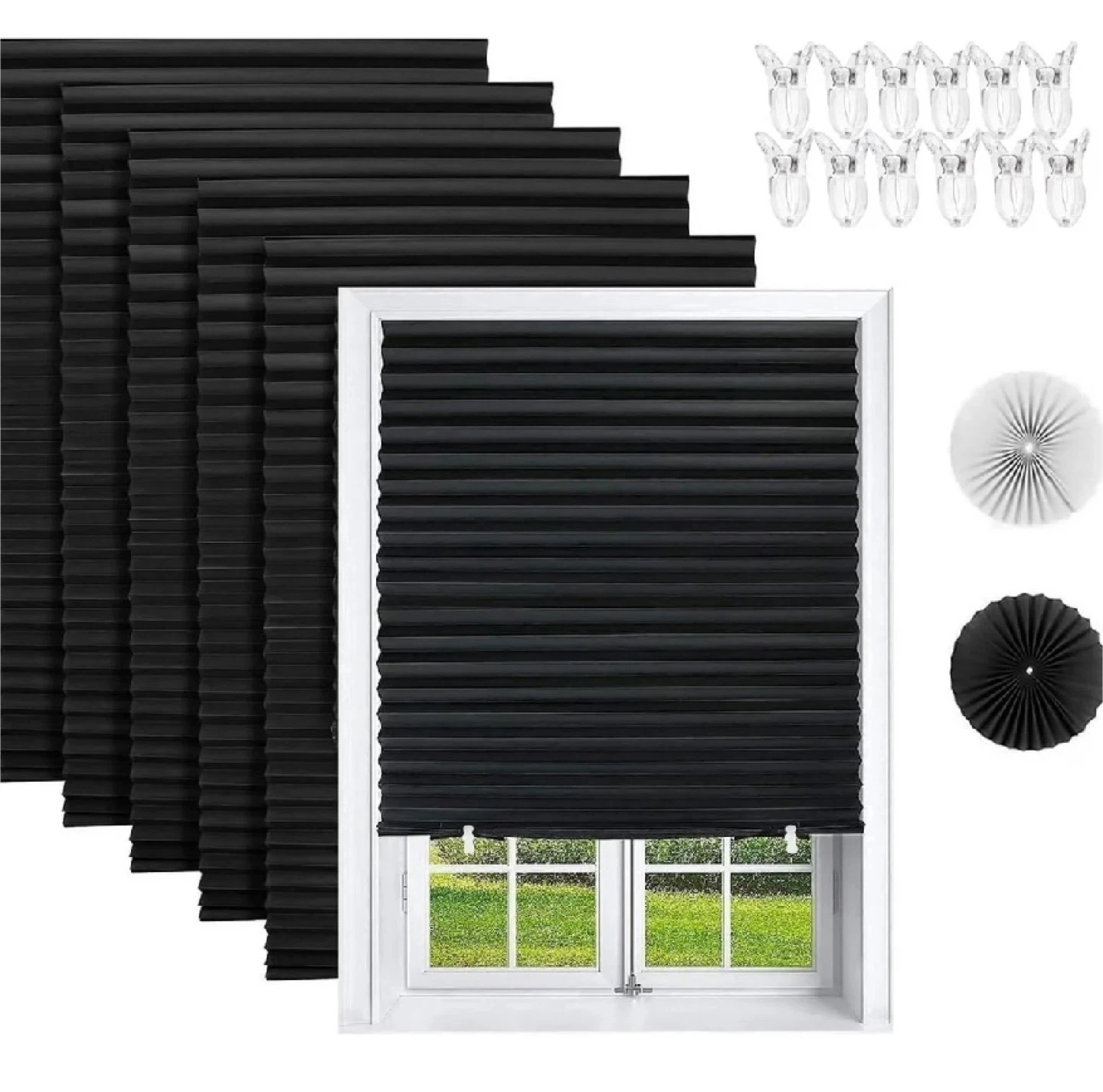 6-Pack Black Paper Blinds